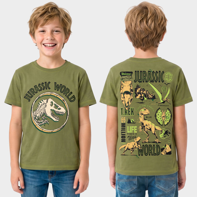 Jurassic World Green Dino Back Print T-Shirt