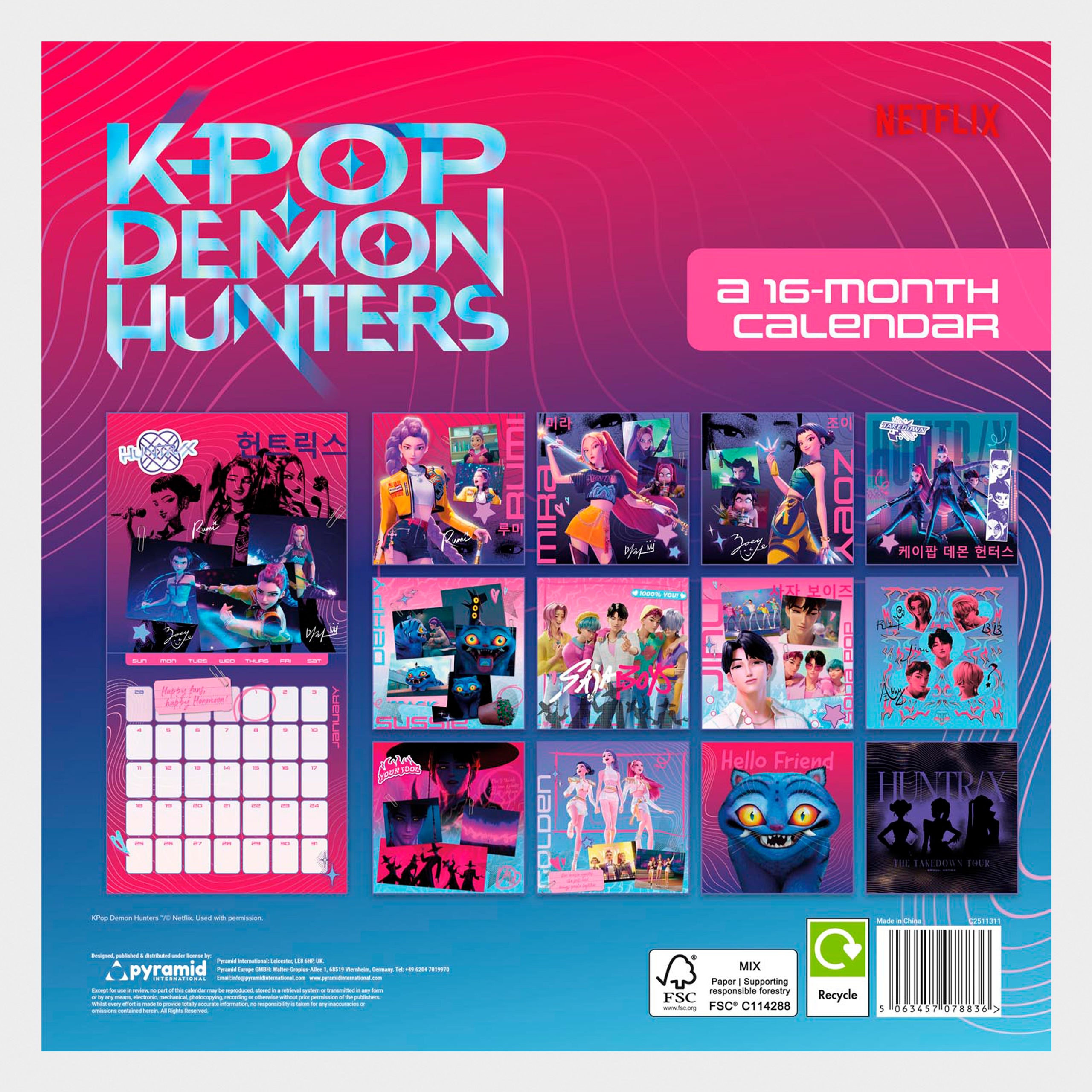 Kpop Demon Hunters 2026 Calendar