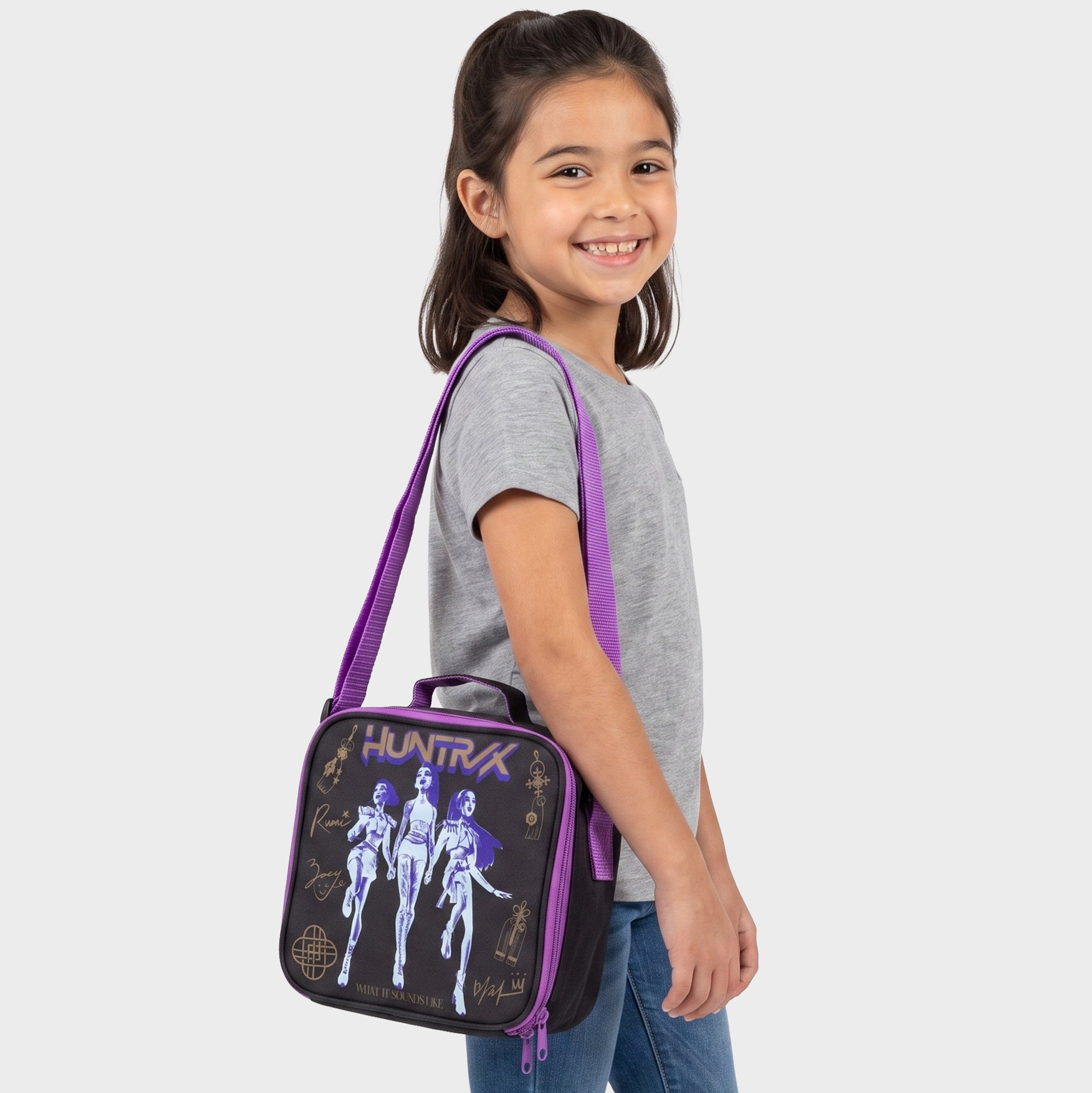 KPop Demon Hunters Rumi, Zoey & Mira Lunch Bag
