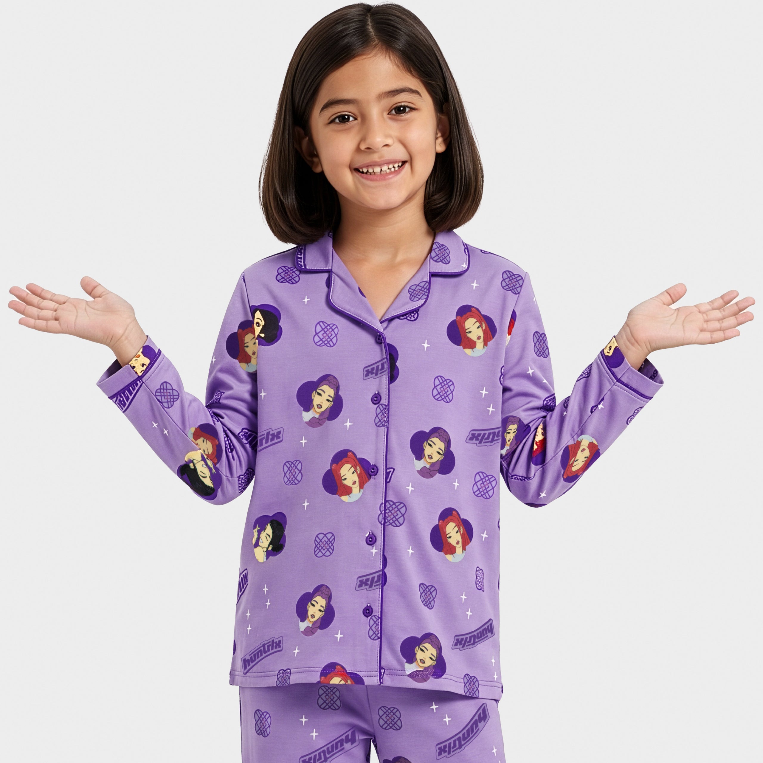 KPop Demon Hunters Button Down Pyjamas