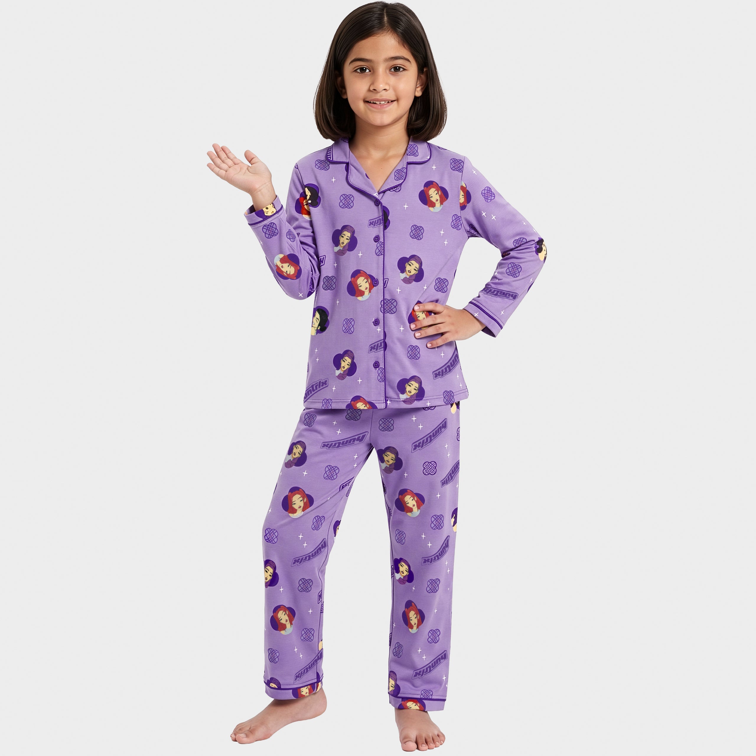 KPop Demon Hunters Button Down Pyjamas
