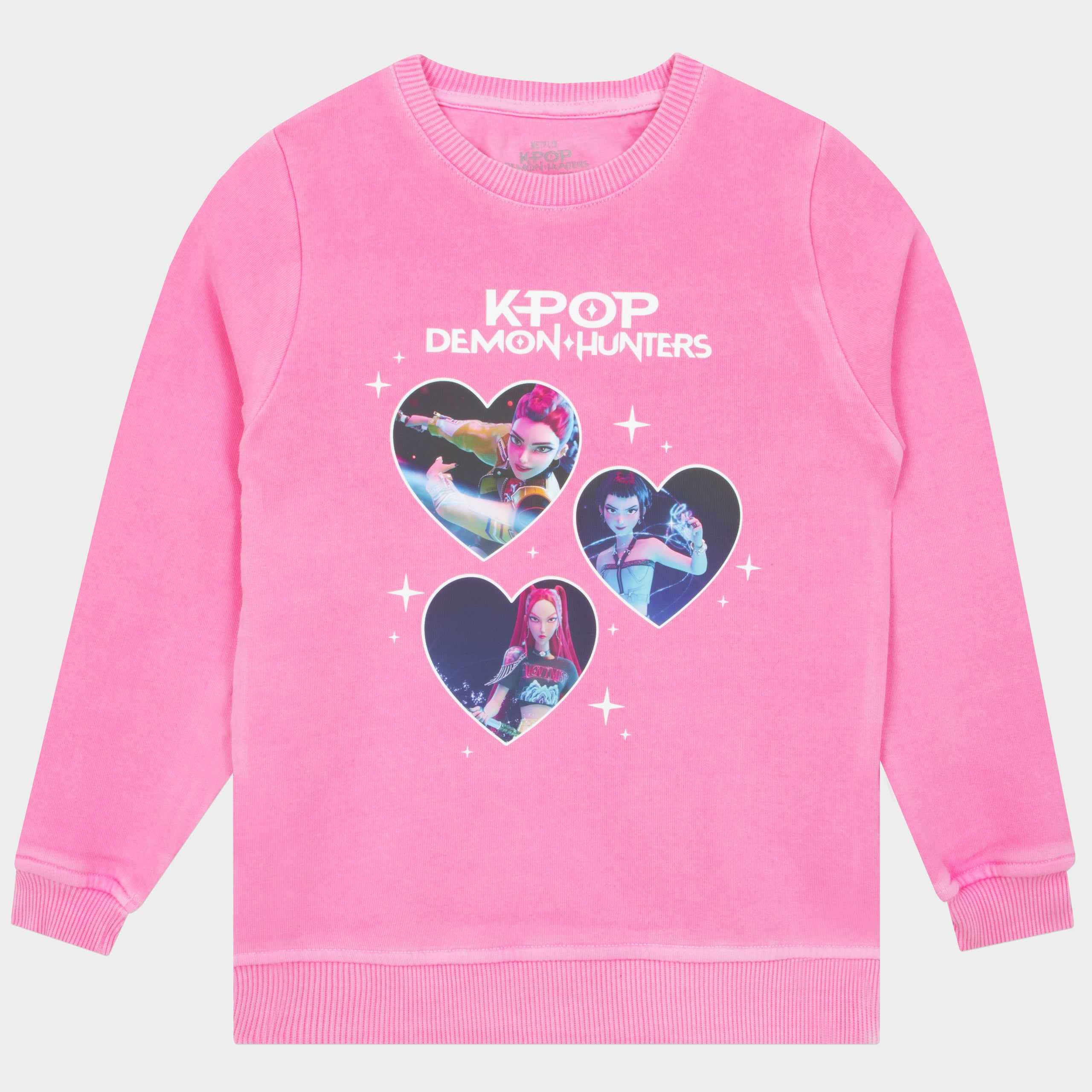 KPop Demon Hunters Sweatshirt- Hearts