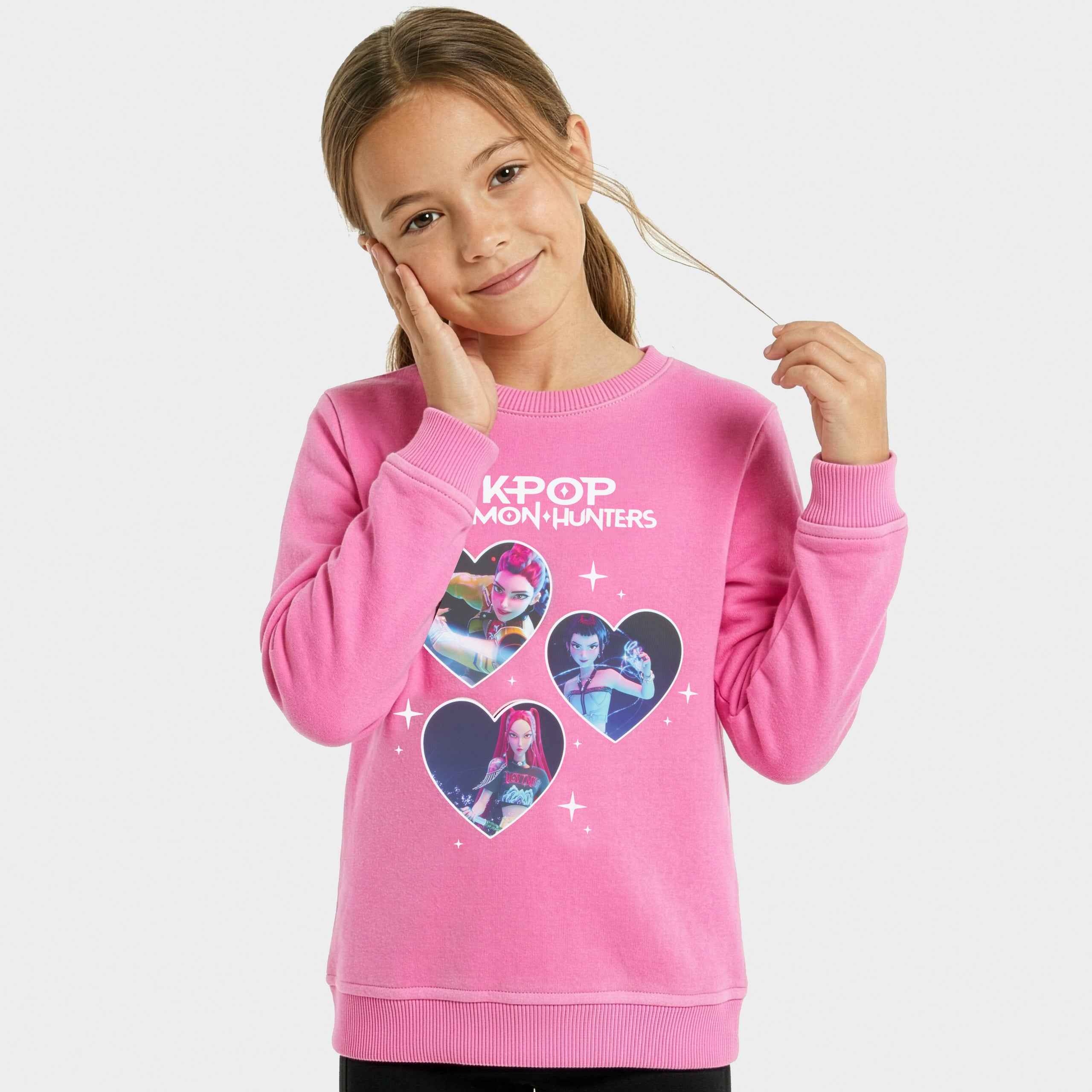 KPop Demon Hunters Sweatshirt- Hearts