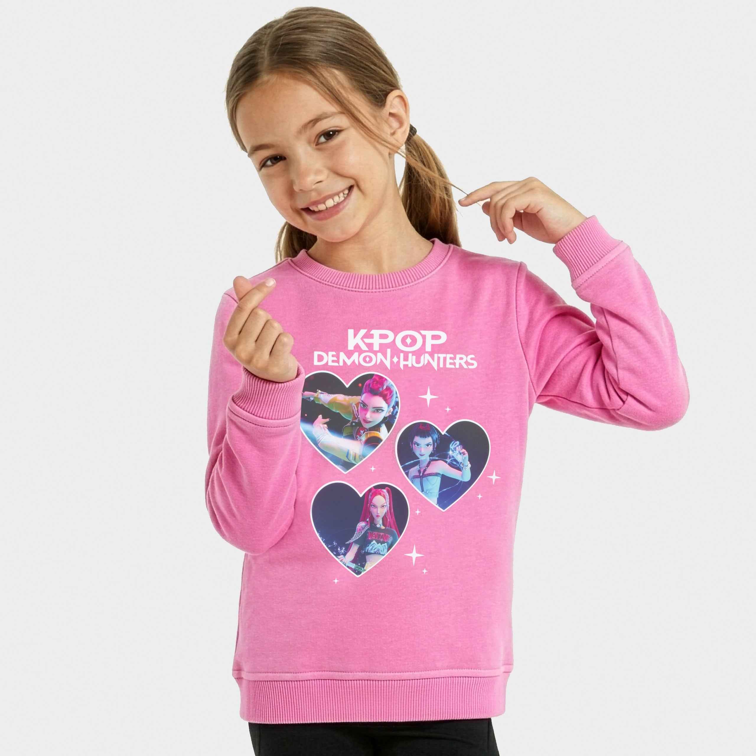 KPop Demon Hunters Sweatshirt- Hearts
