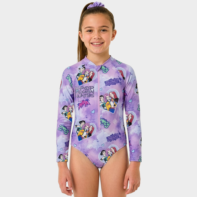 KPop Demon Hunters Tie Dye Swimsuit And Scrunchie Set