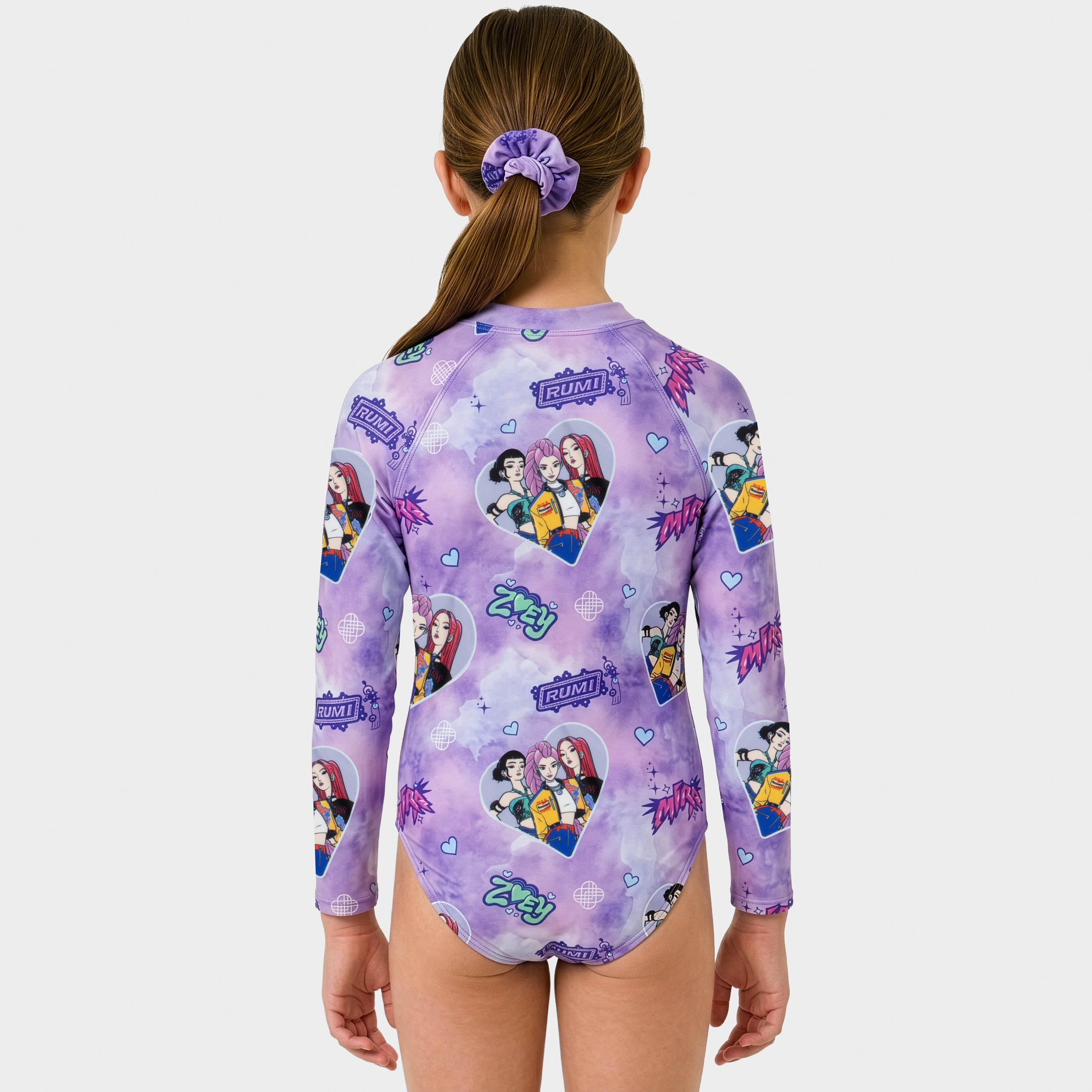 KPop Demon Hunters Tie Dye Swimsuit And Scrunchie Set