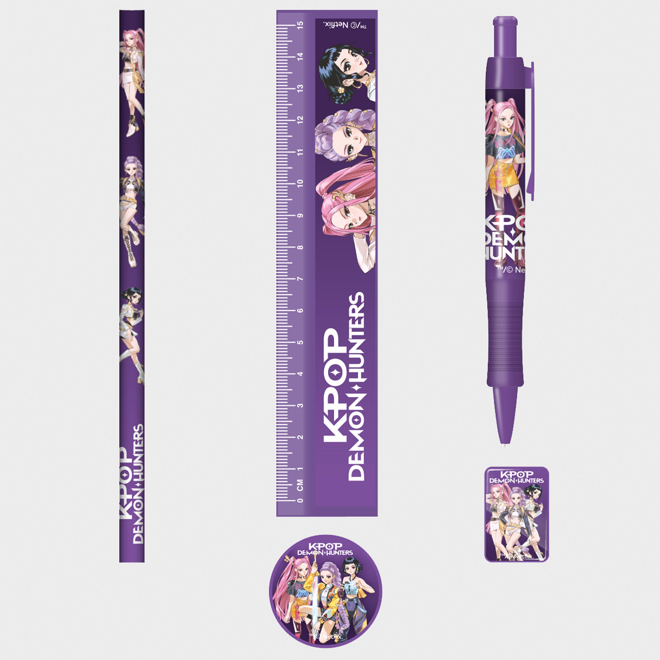 KPop Demon Hunters 5 Piece Stationery Set