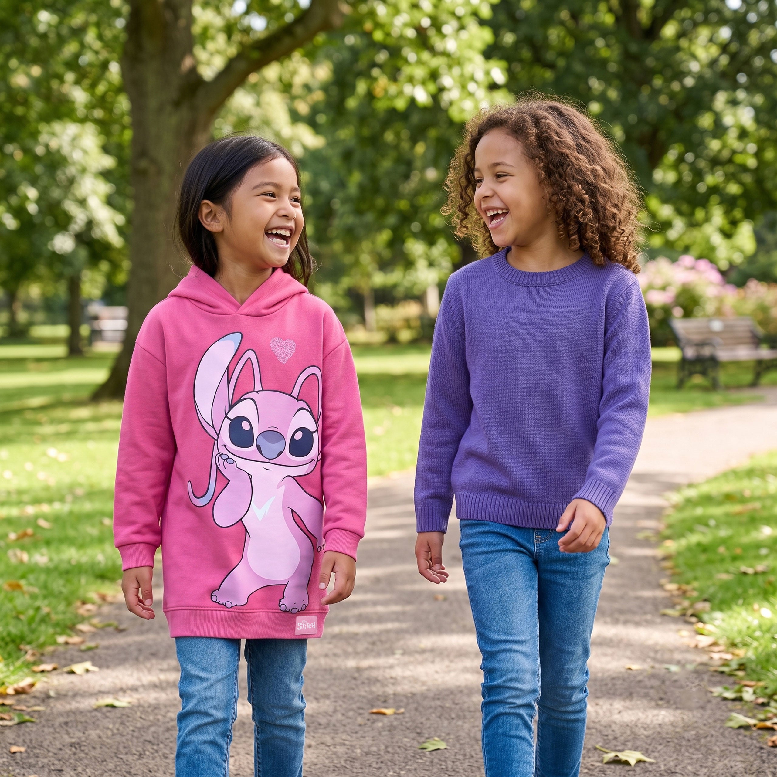 Lilo And Stitch Longline Hoodie - Angel