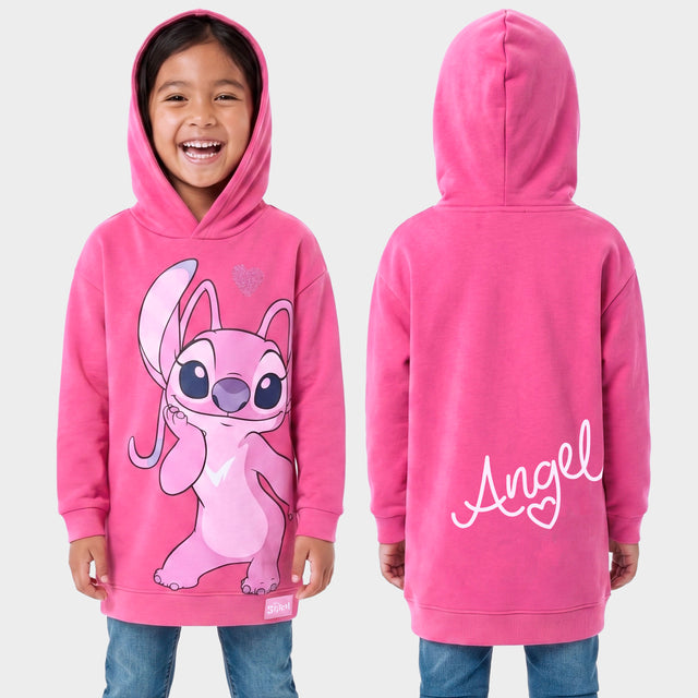 Lilo And Stitch Longline Hoodie - Angel