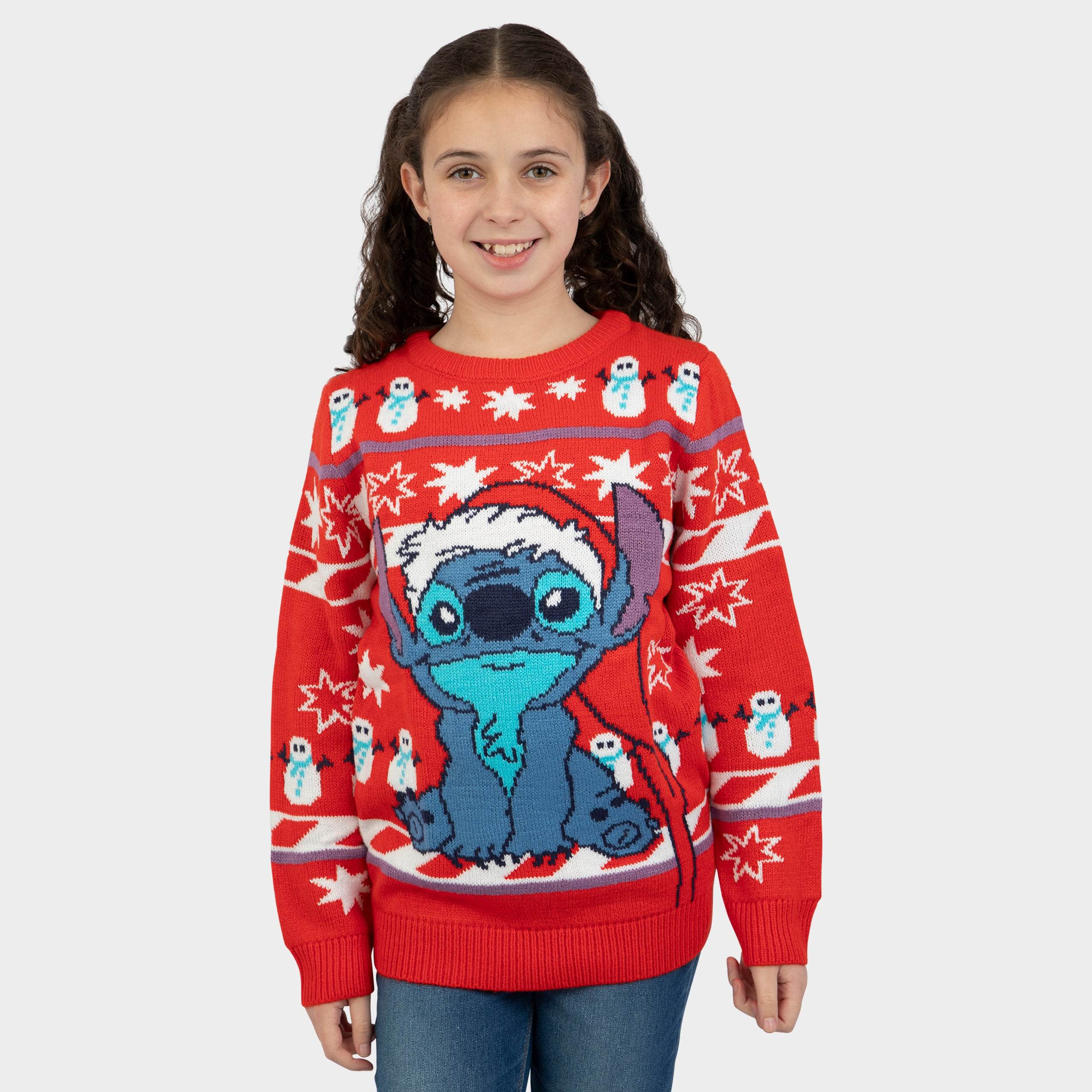 Lilo And Stitch Girls Christmas Jumper - Character.com