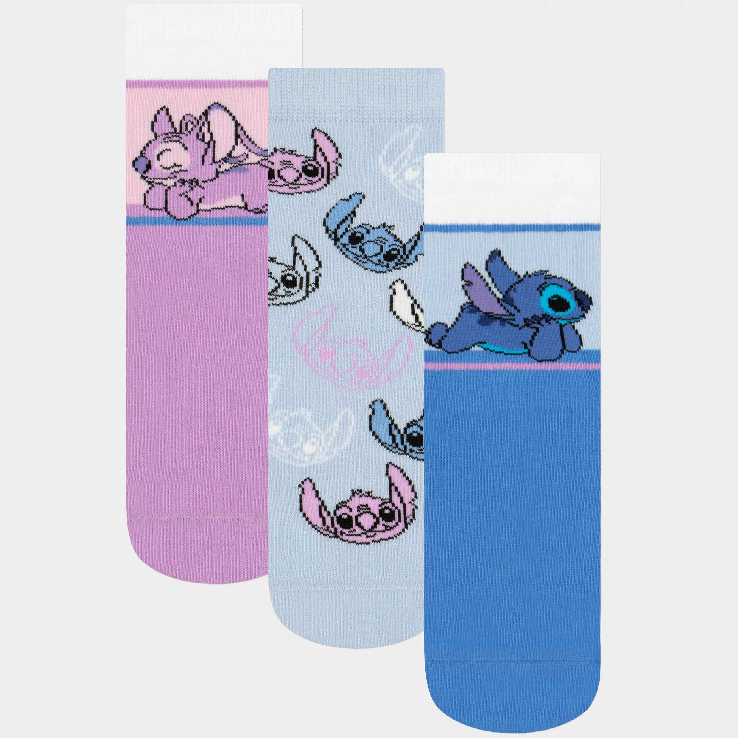 Disney Lilo And Stitch Pack Of 3 Socks