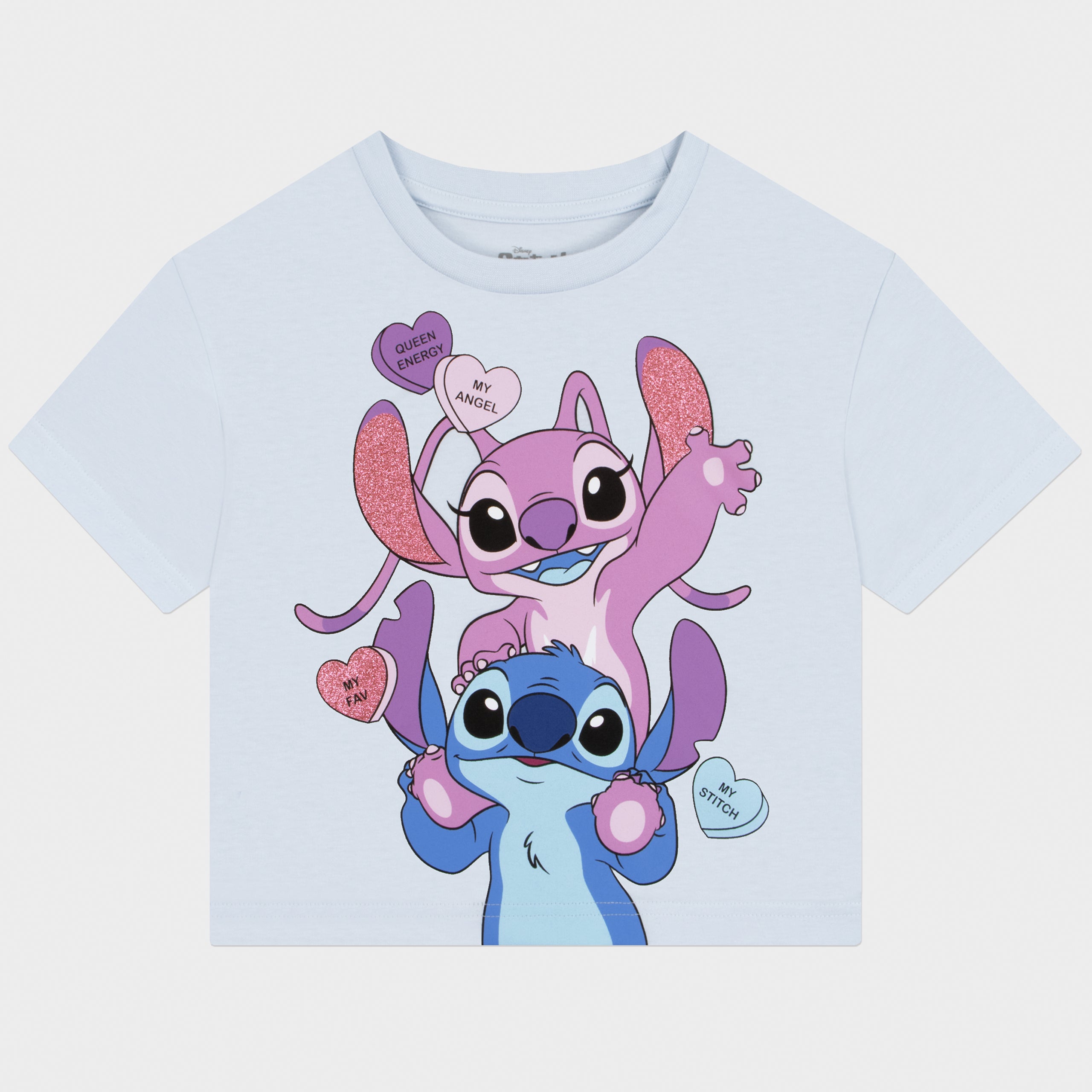 Disney Stitch & Angel Boxy T-Shirt And Skirt Outfit Set