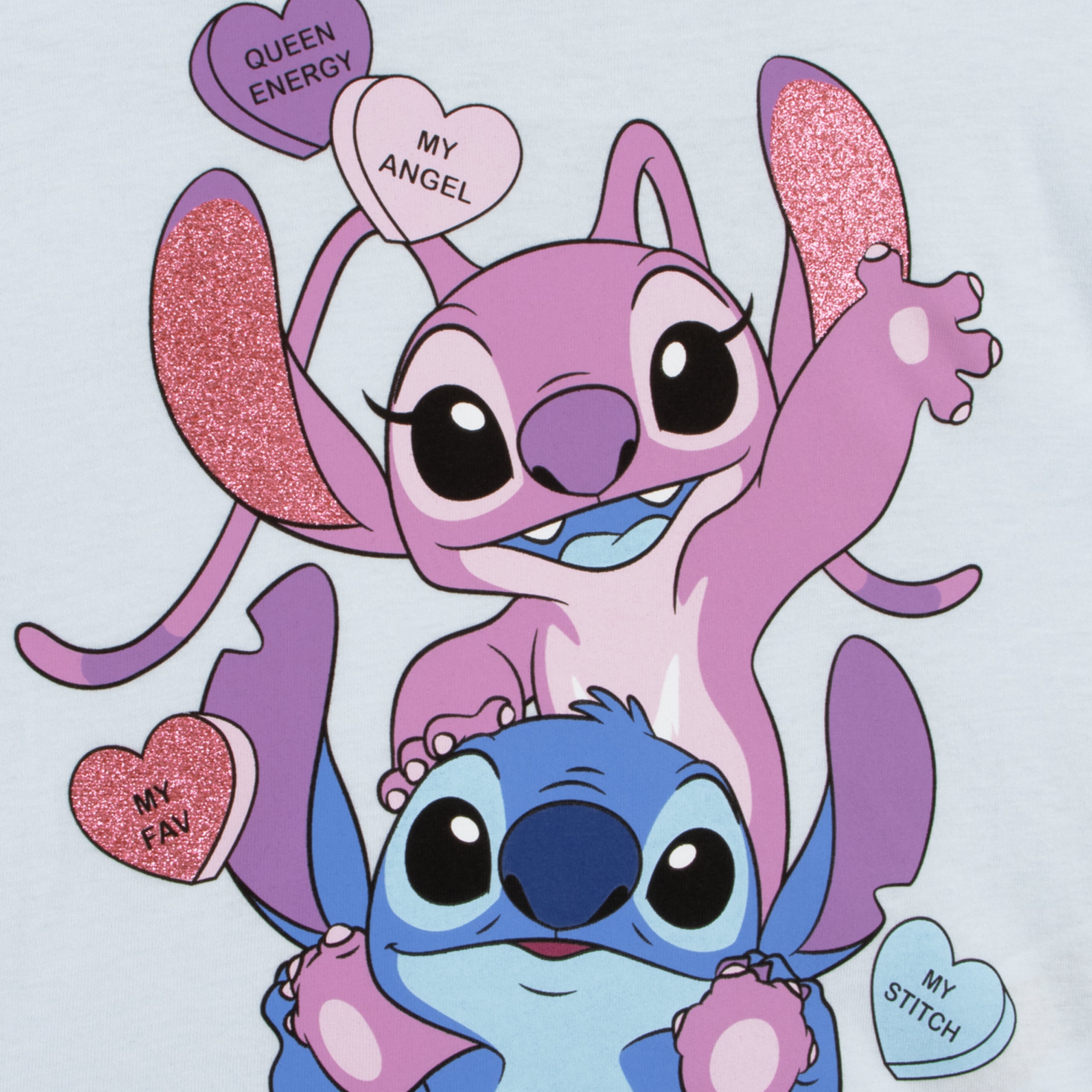 Disney Stitch & Angel Boxy T-Shirt And Skirt Outfit Set