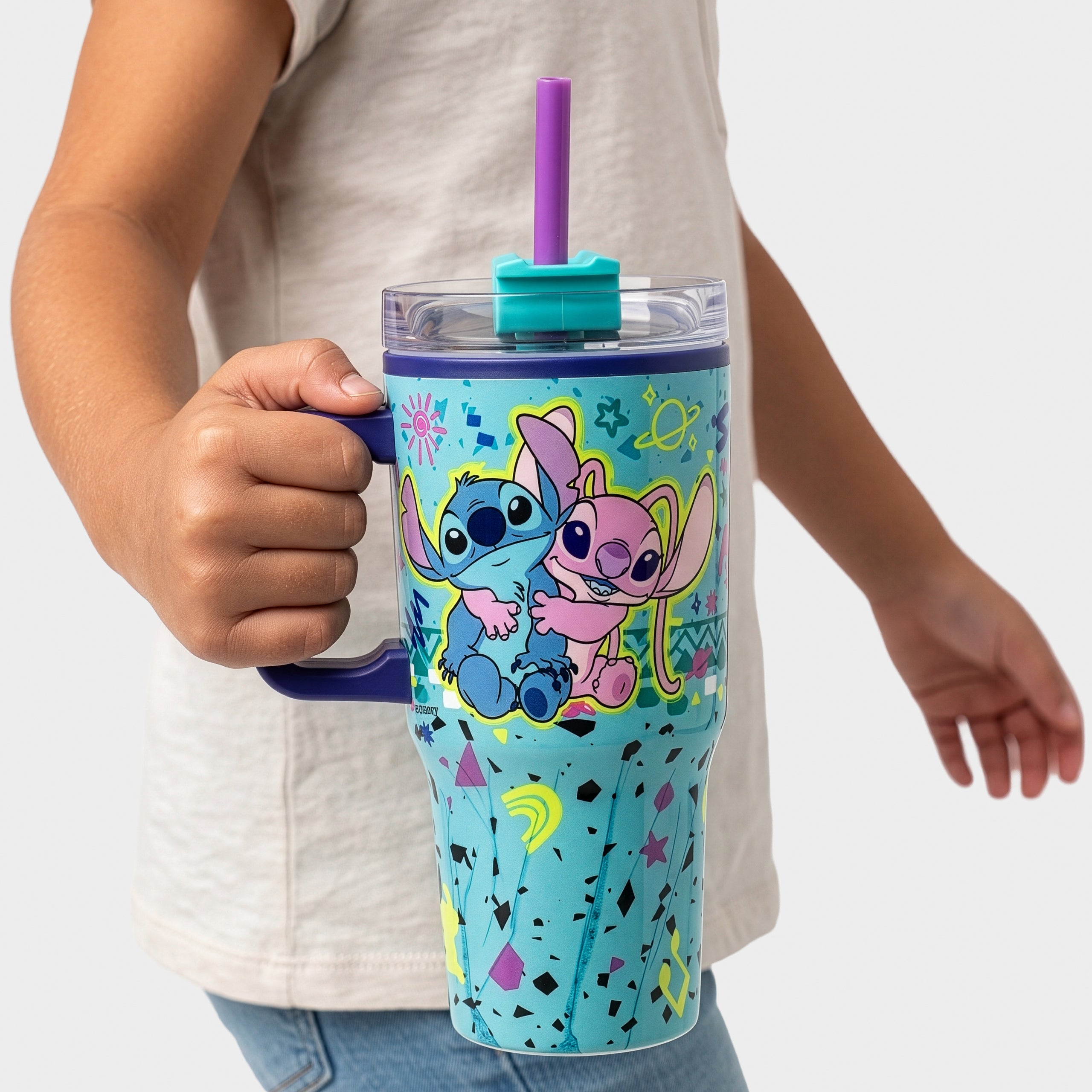 Lilo & Stitch Travel Mug With Stitch And Angel
