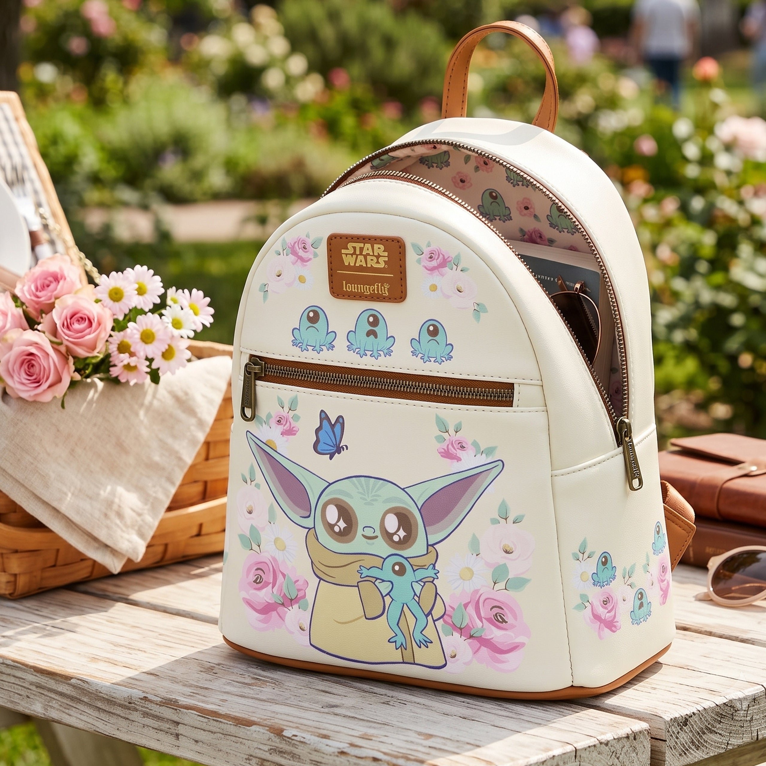Star Wars Loungefly Grogu With Frogs Mini Backpack