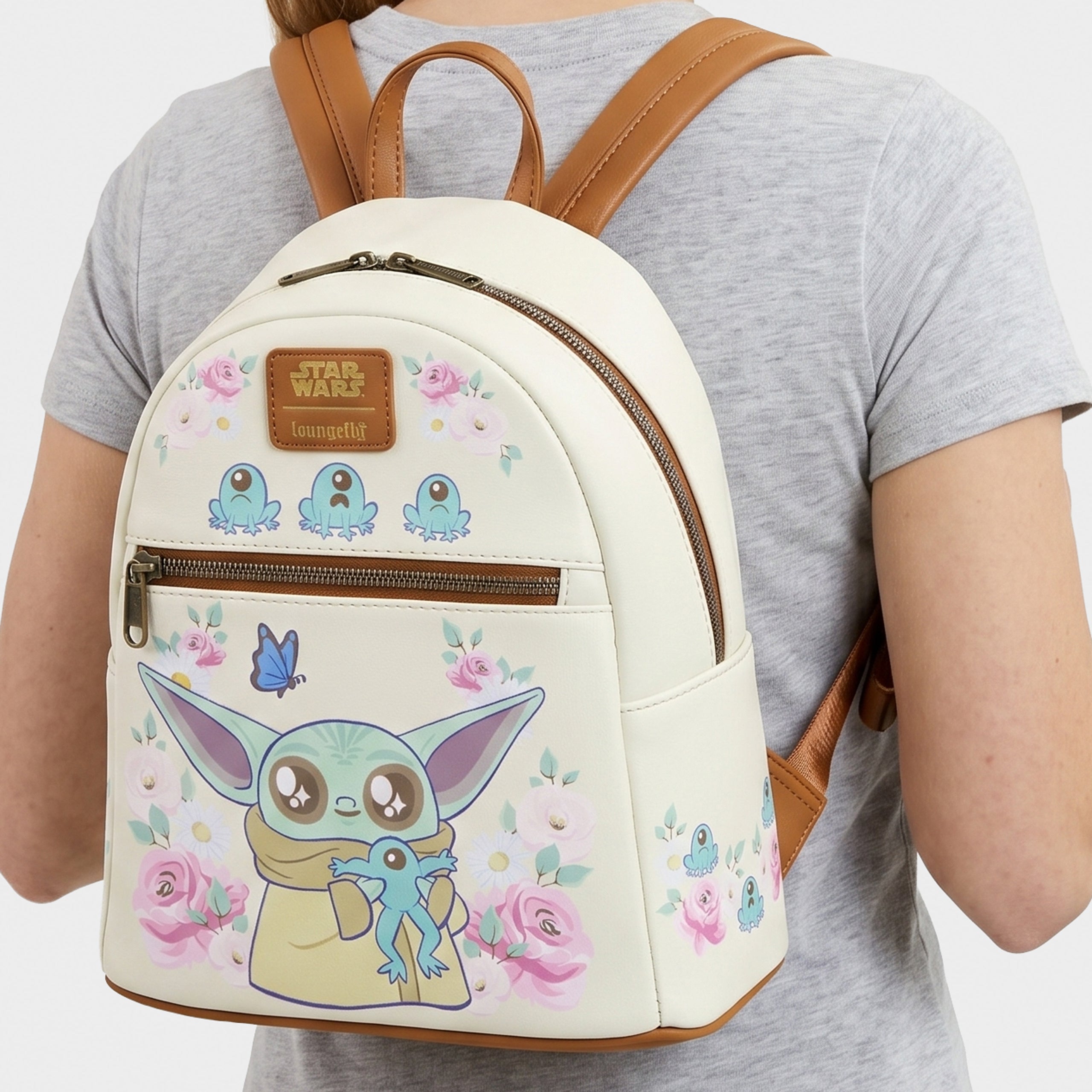 Star Wars Loungefly Grogu With Frogs Mini Backpack