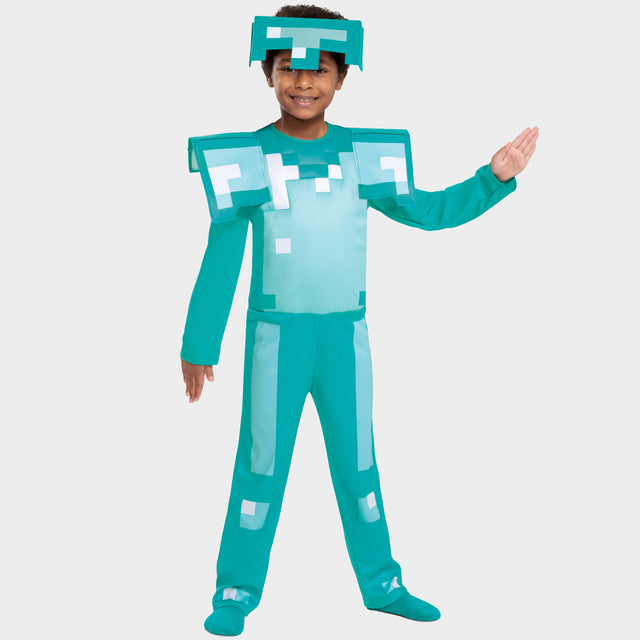 Minecraft Diamond Armour Fancy Dress Costume