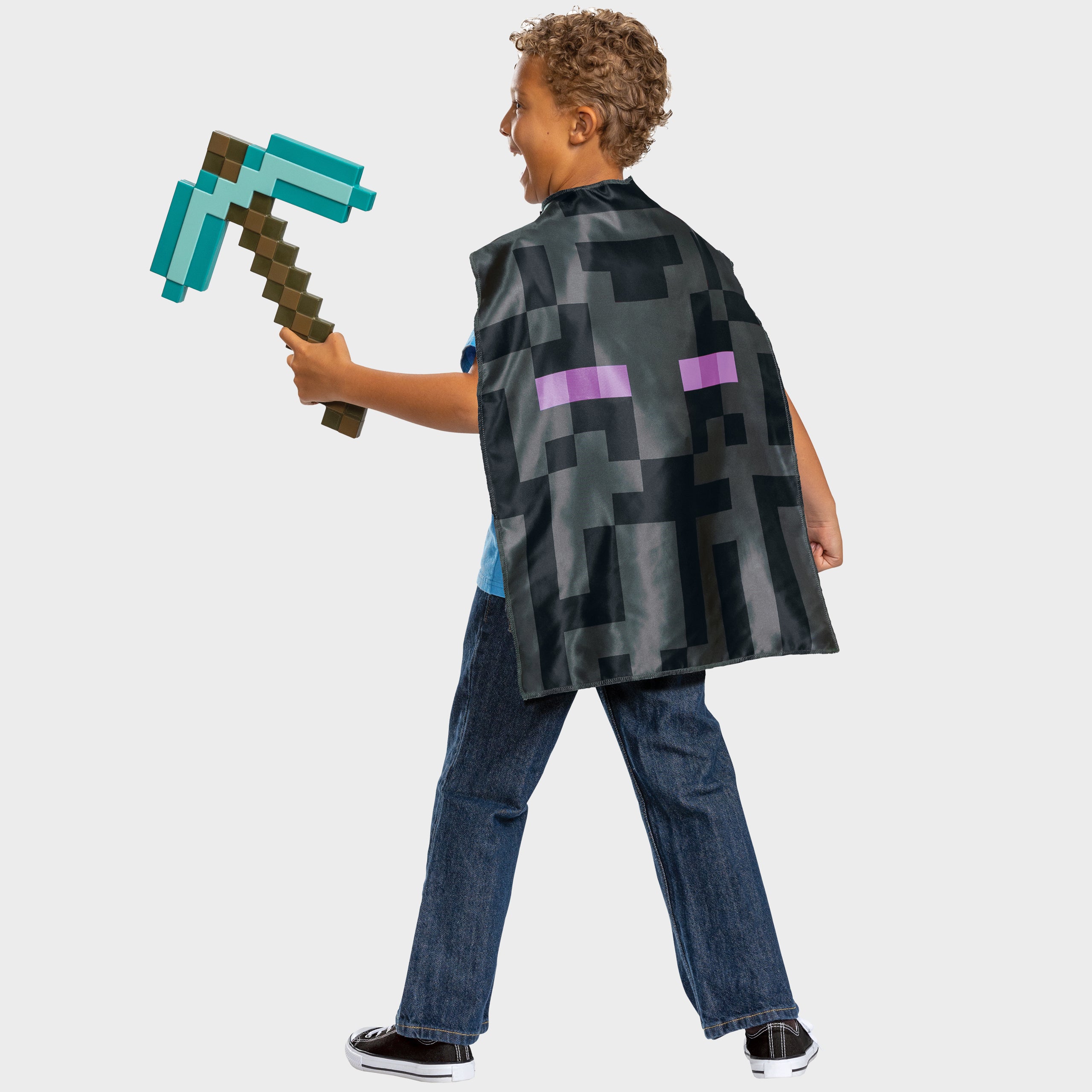 Minecraft Cape & Pickaxe Fancy Dress Set