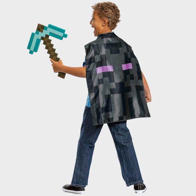 Minecraft Cape & Pickaxe Fancy Dress Set