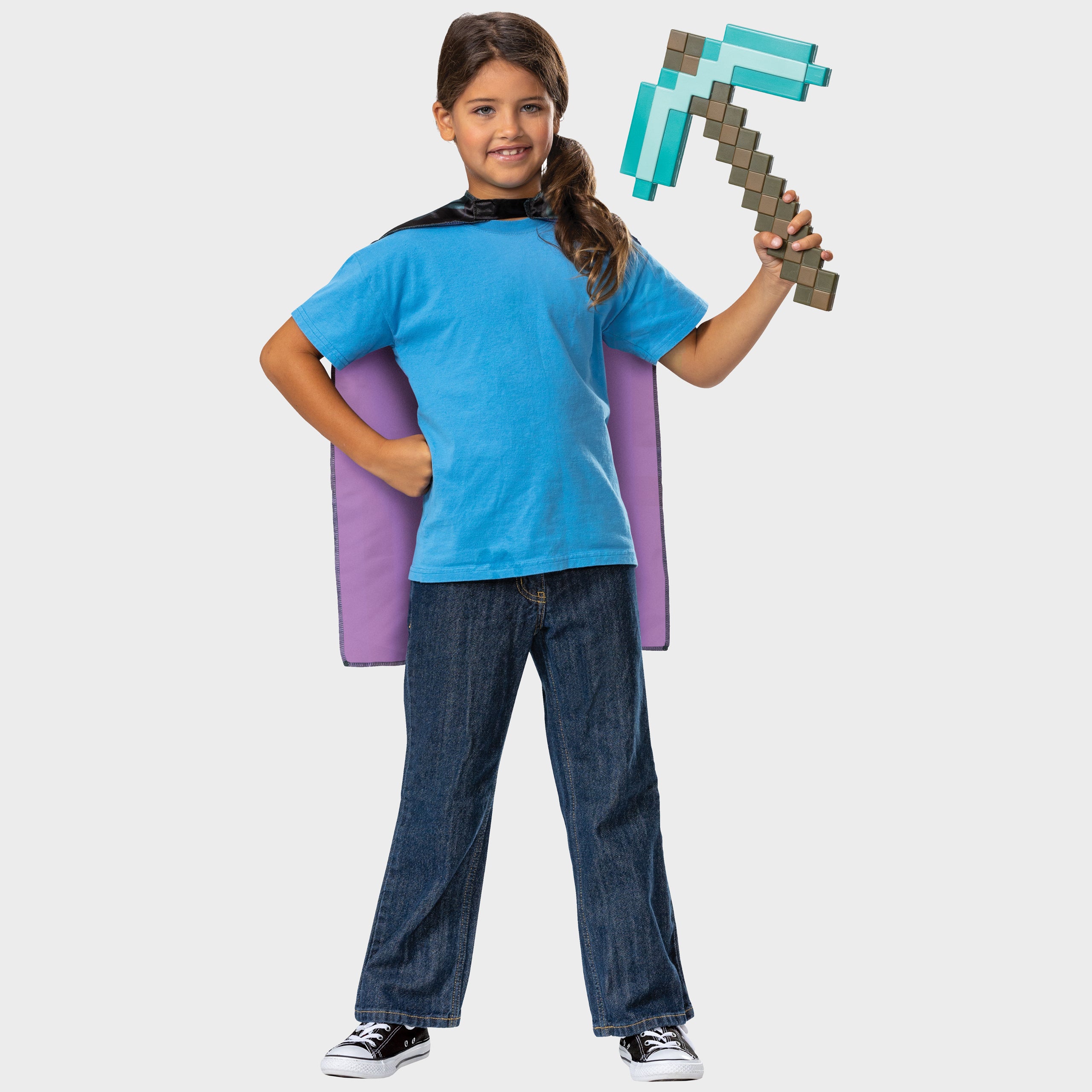 Minecraft Cape & Pickaxe Fancy Dress Set