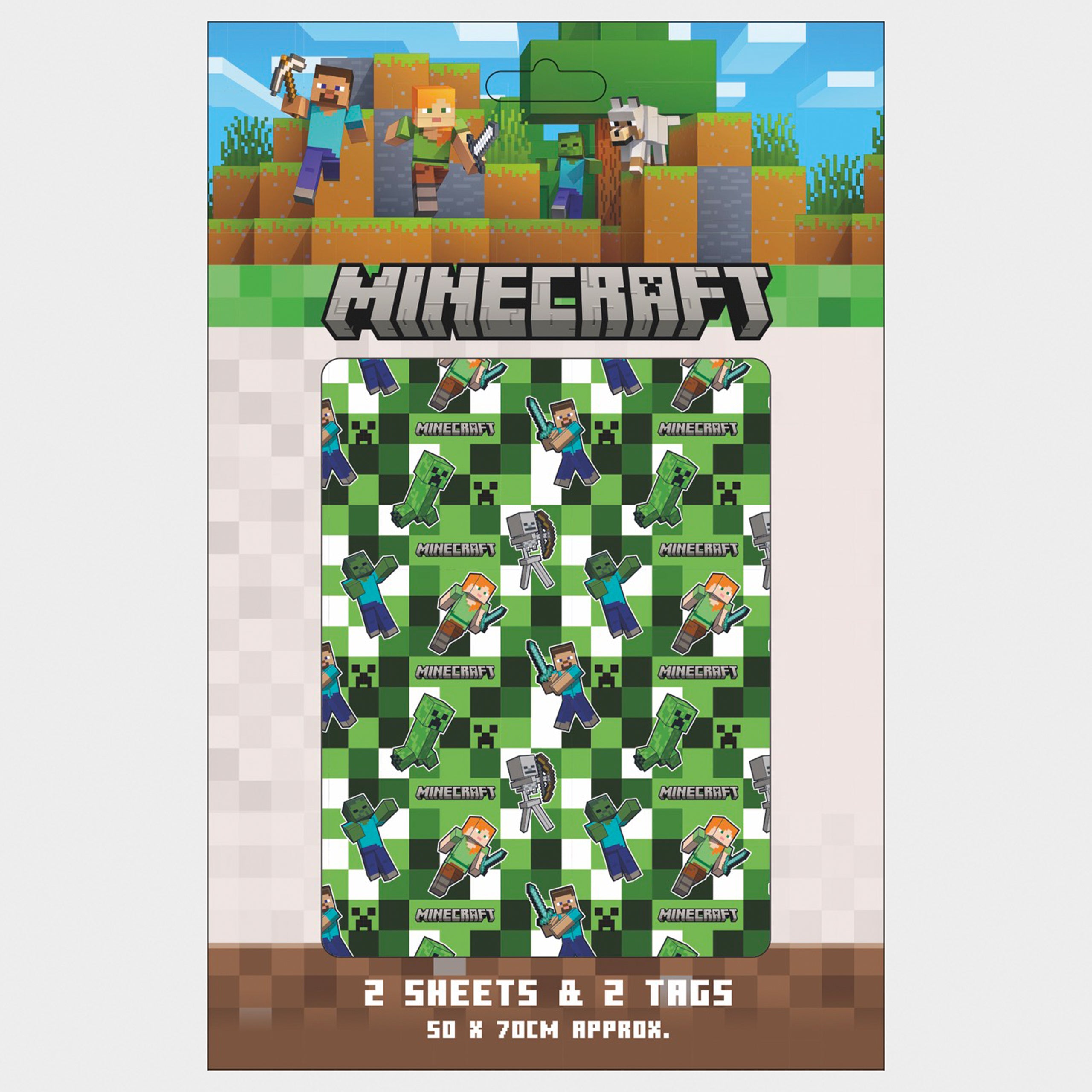 Minecraft Gift Wrap And Tags – Character.com