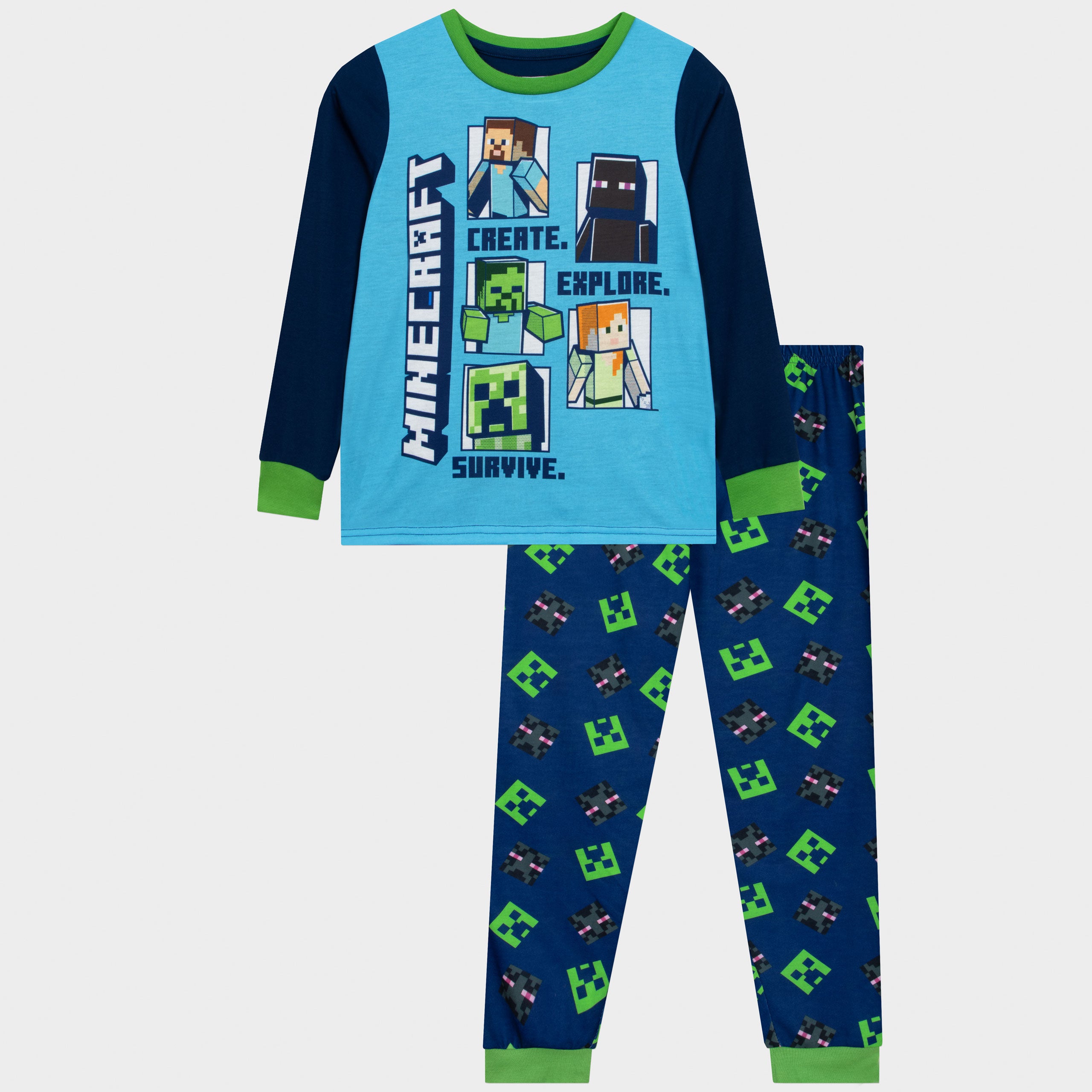 Minecraft Boys Pyjama Set - Creeper