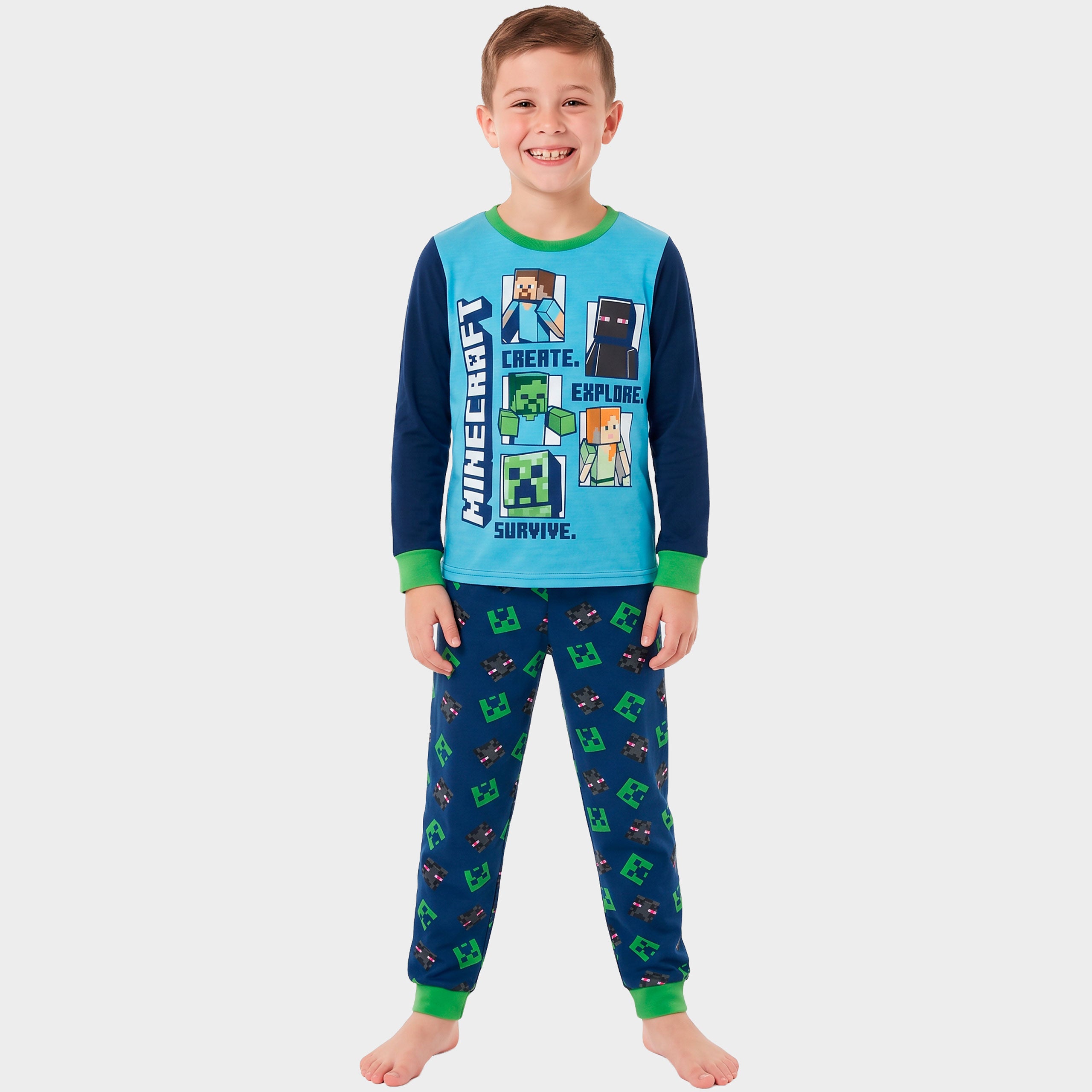 Minecraft Boys Pyjama Set - Creeper