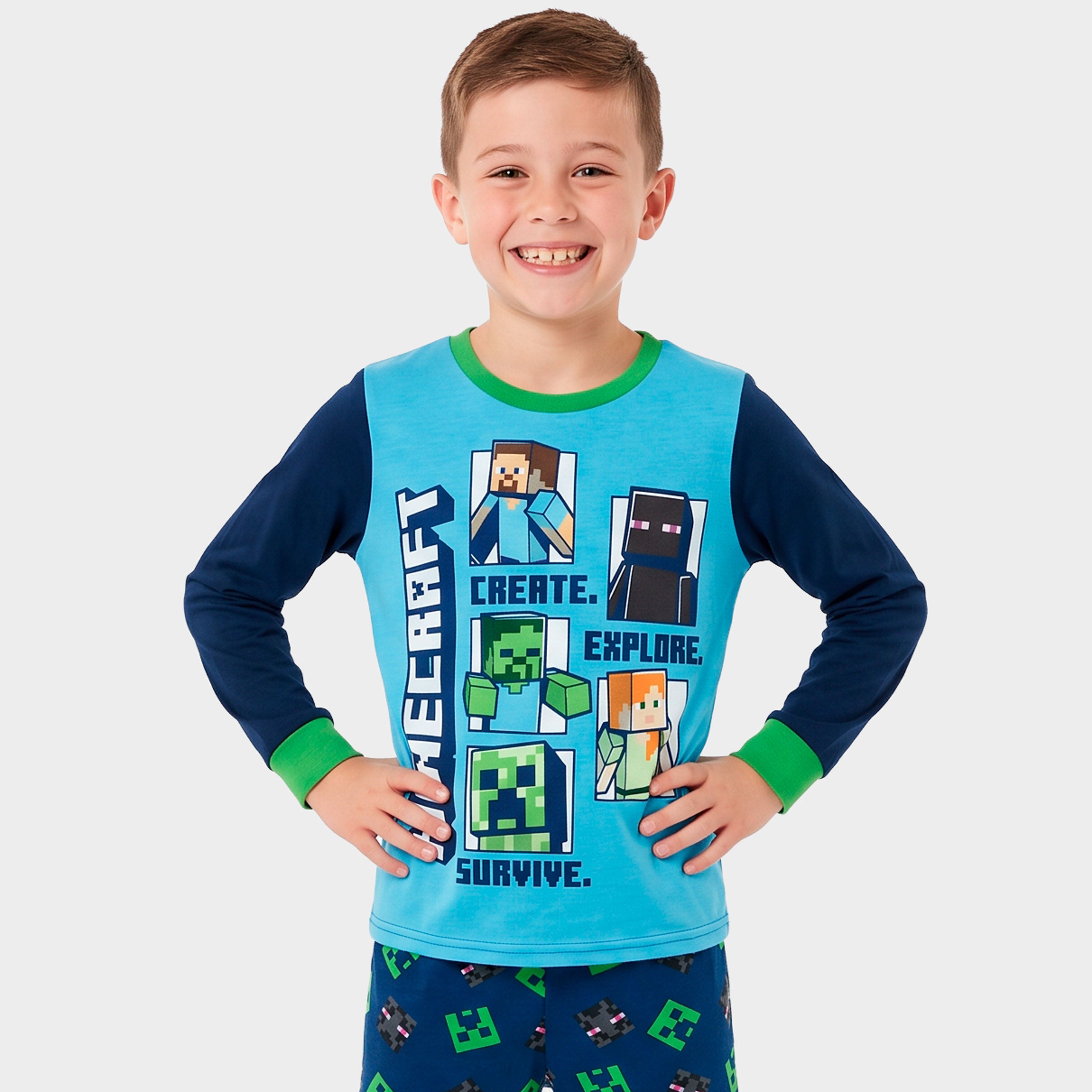 Minecraft Boys Pyjama Set - Creeper