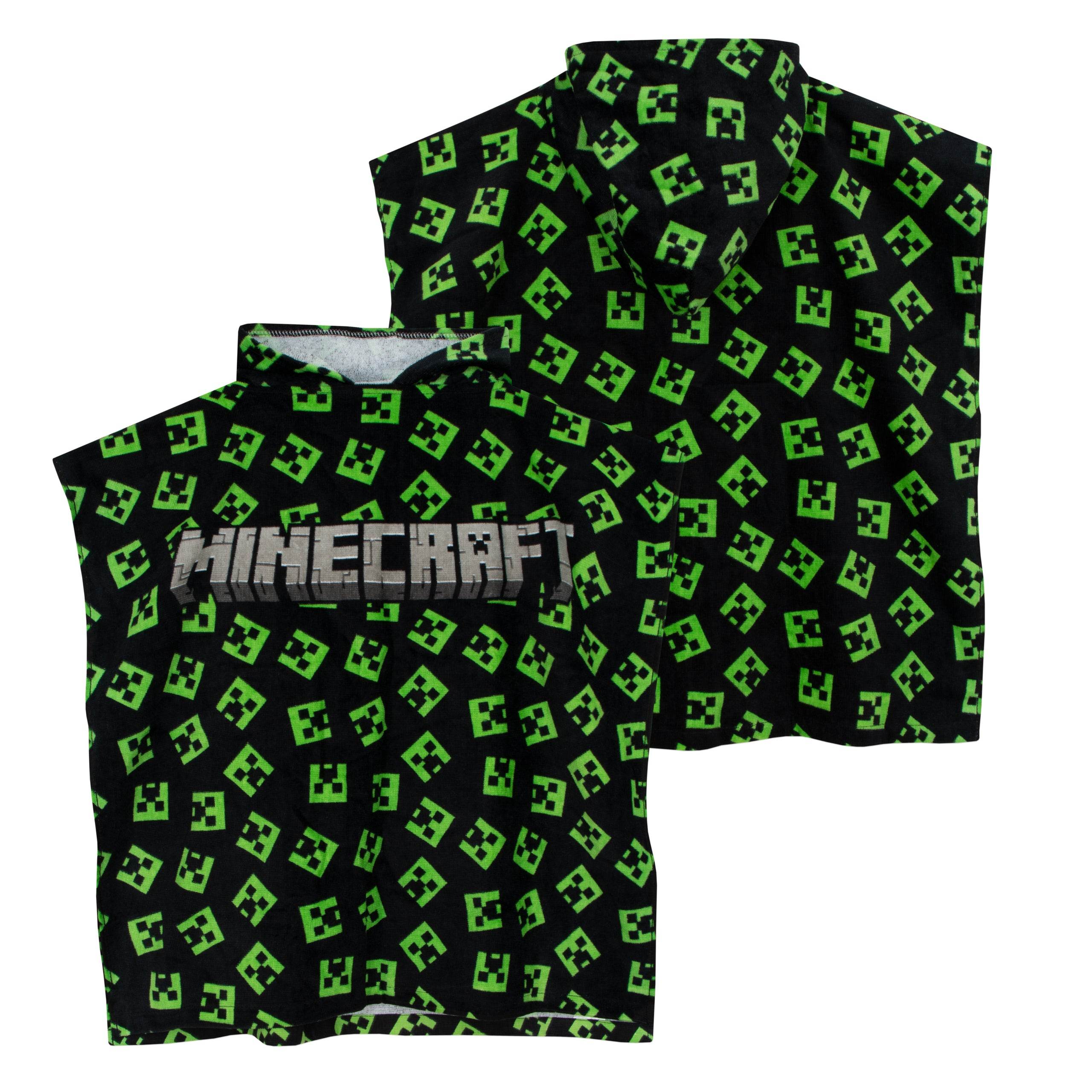 Minecraft - Creeper badjas met capuchon van fleece - officiële goederen voor jongens - nachtkleding en badjassen voor jongens, zwart, 5-6 jaar Minecraft - Creeper badjas met capuchon van fleece - officiële goederen voor jongens - nachtkleding en badjassen voor jongens, zwart, 5-6 jaar