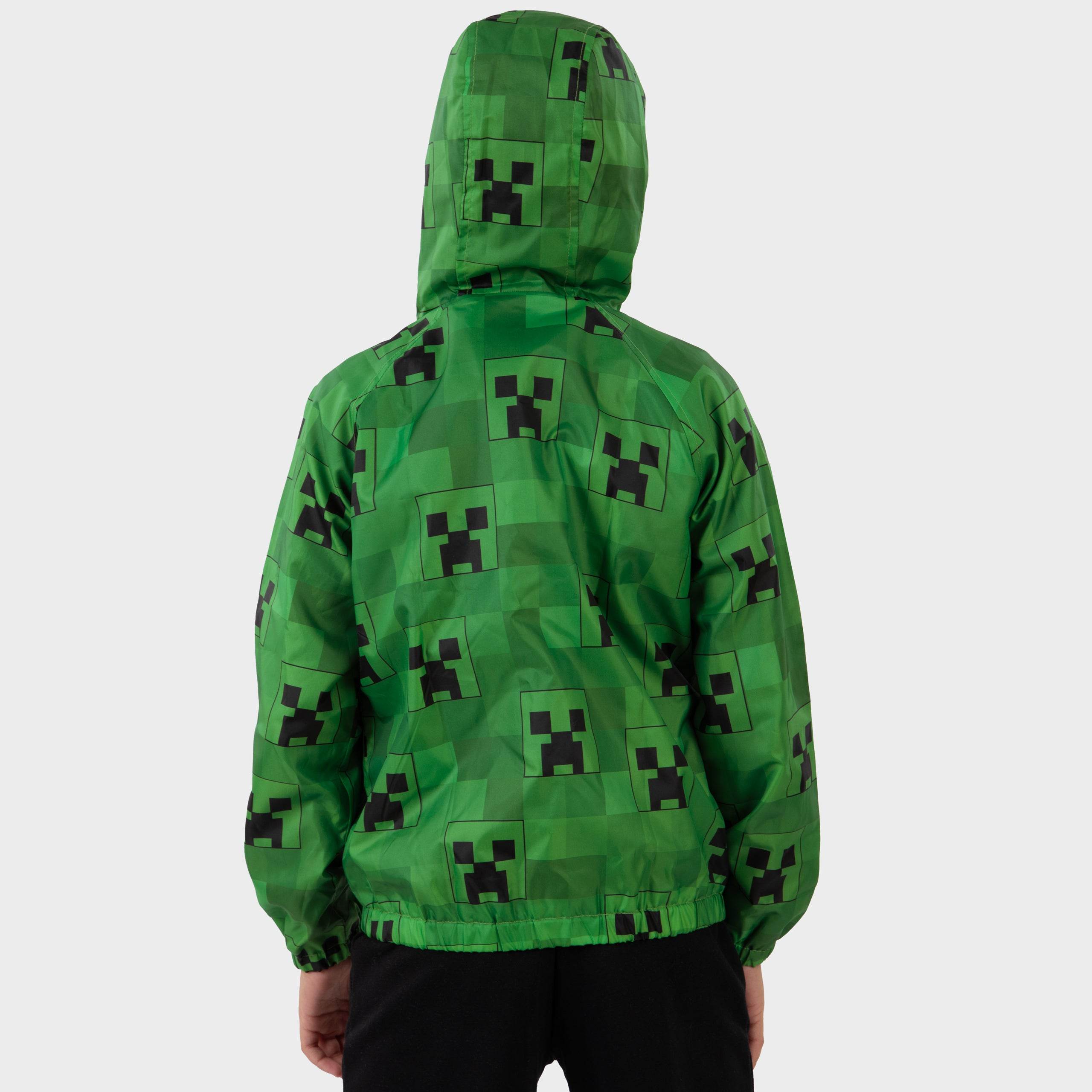 Minecraft Creeper Rain Coat - Green - Character.com