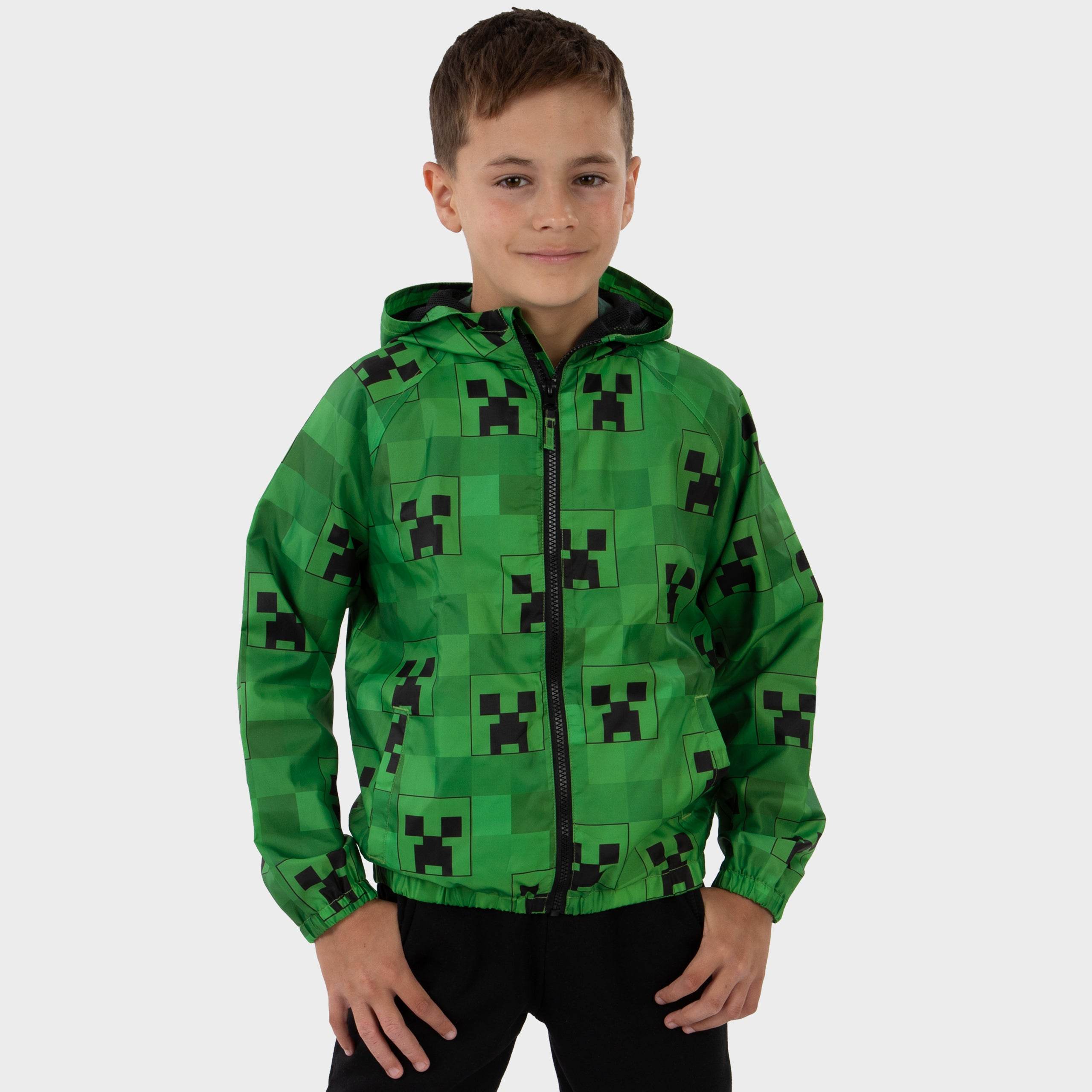 Minecraft Creeper Rain Coat - Green - Character.com