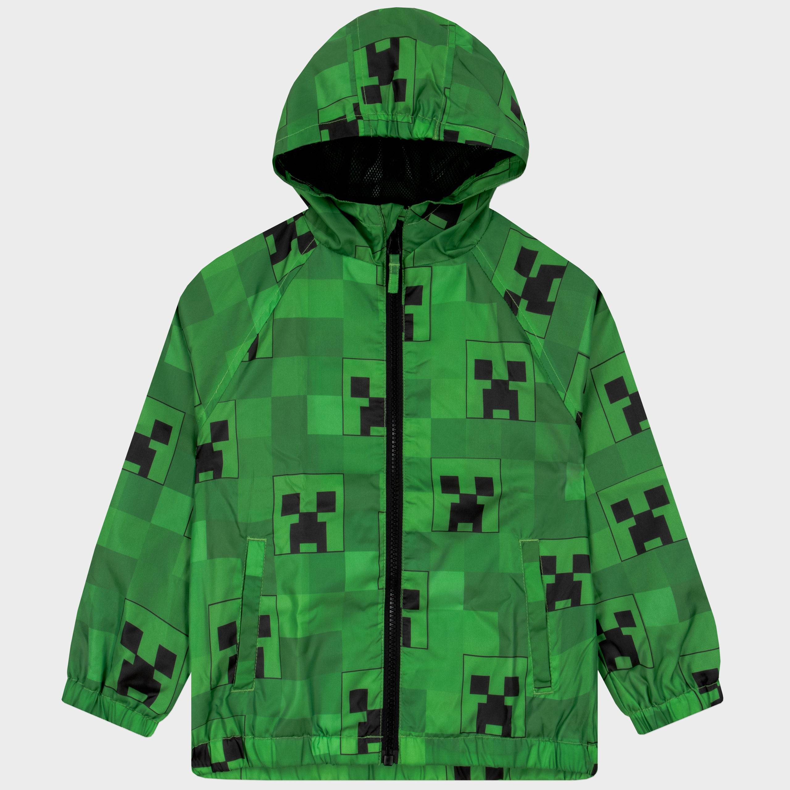 Minecraft Creeper Rain Coat - Green - Character.com