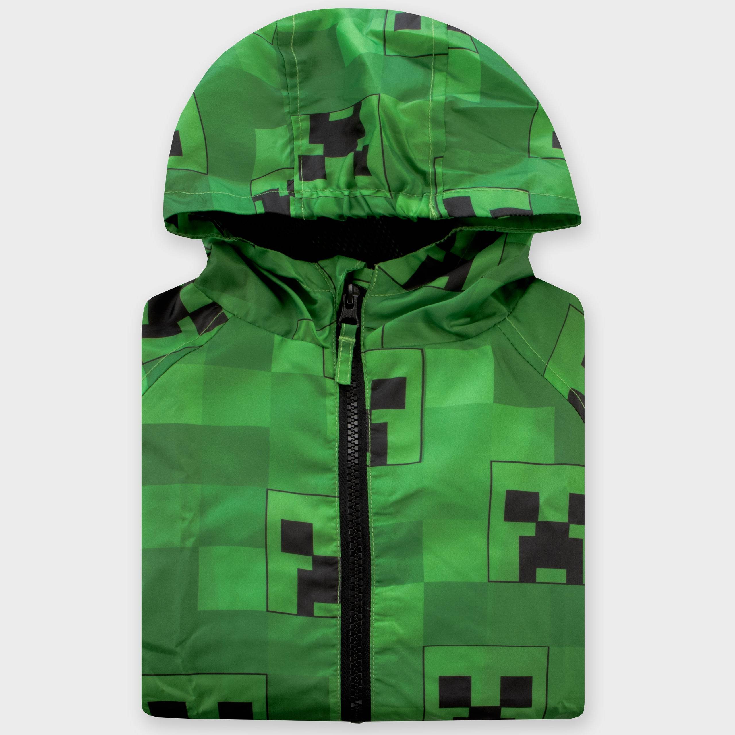 Minecraft Creeper Rain Coat - Green - Character.com