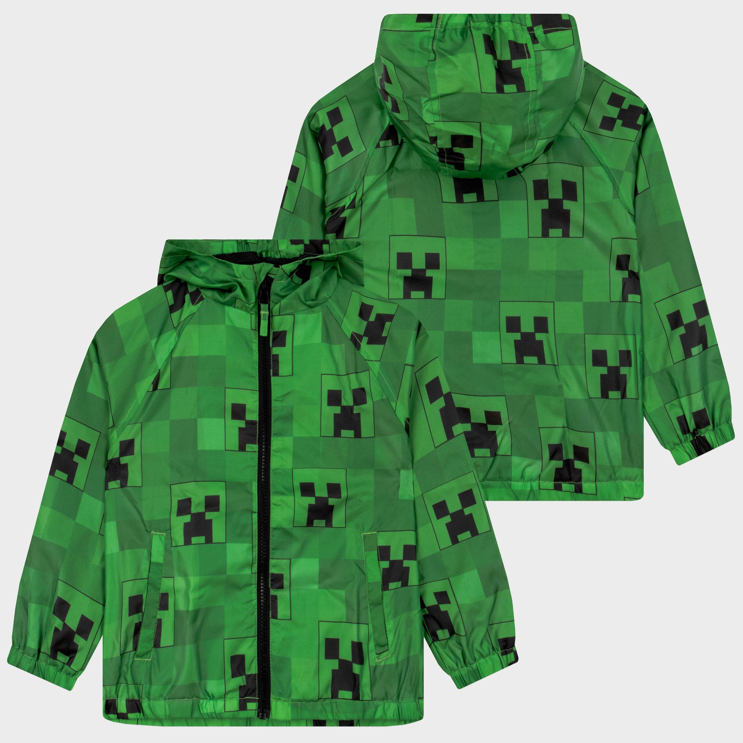 Minecraft Creeper Rain Coat - Green - Character.com
