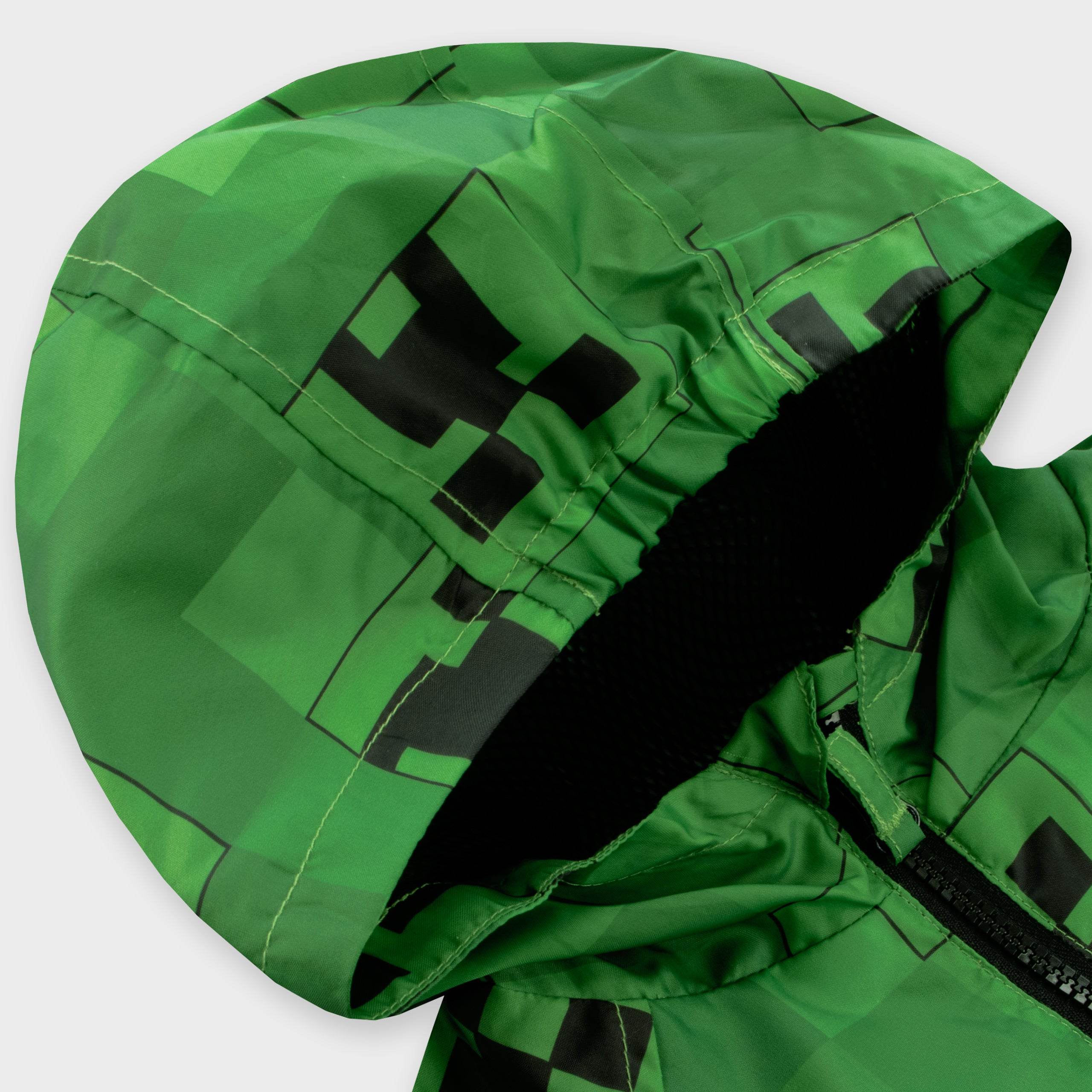 Minecraft Creeper Rain Coat - Green - Character.com
