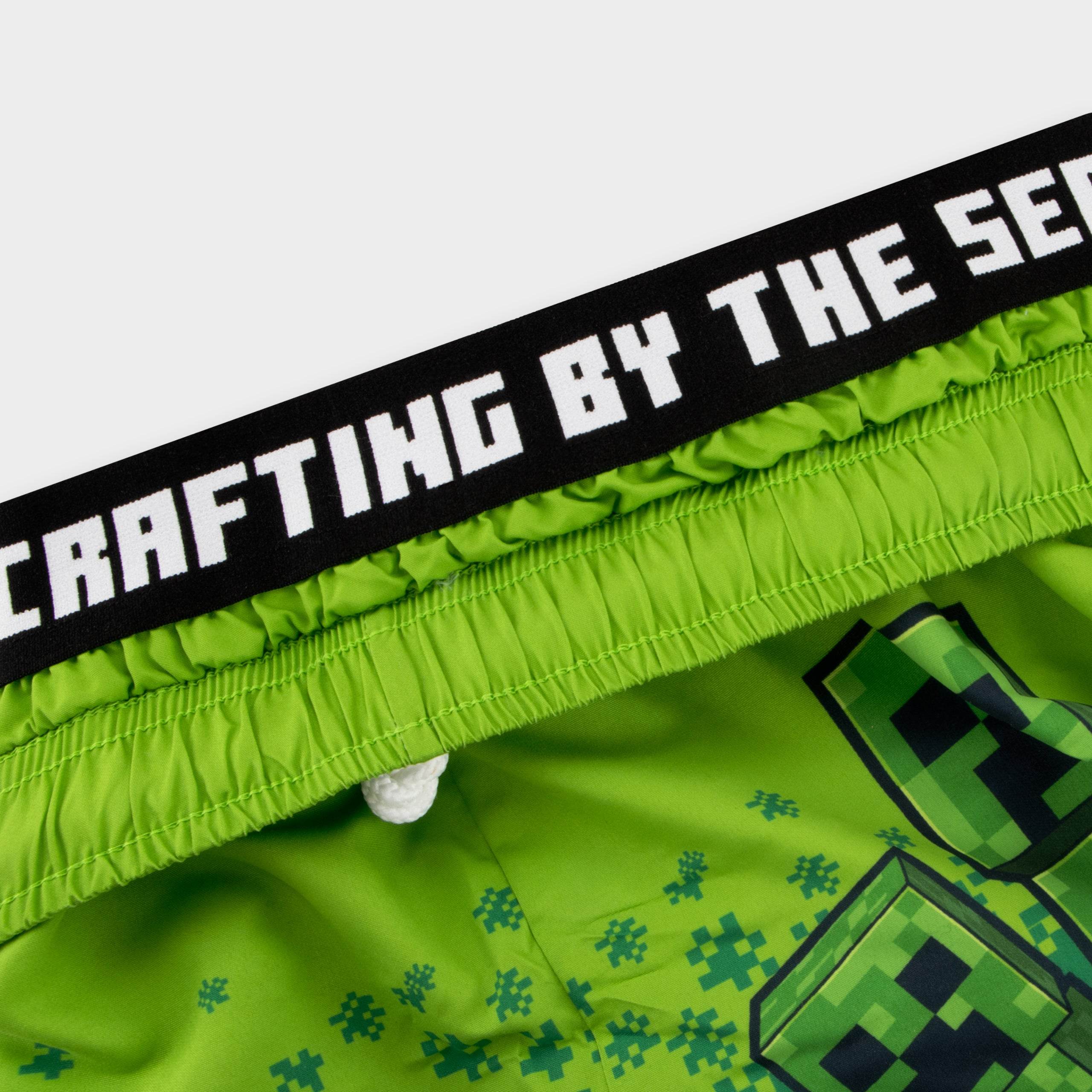 Minecraft Zwemshort Zwembroek Zwembroek voor jongens Creeper, groen/zwart, 134 Minecraft Zwemshort Zwembroek Zwembroek voor jongens Creeper, groen/zwart, 134