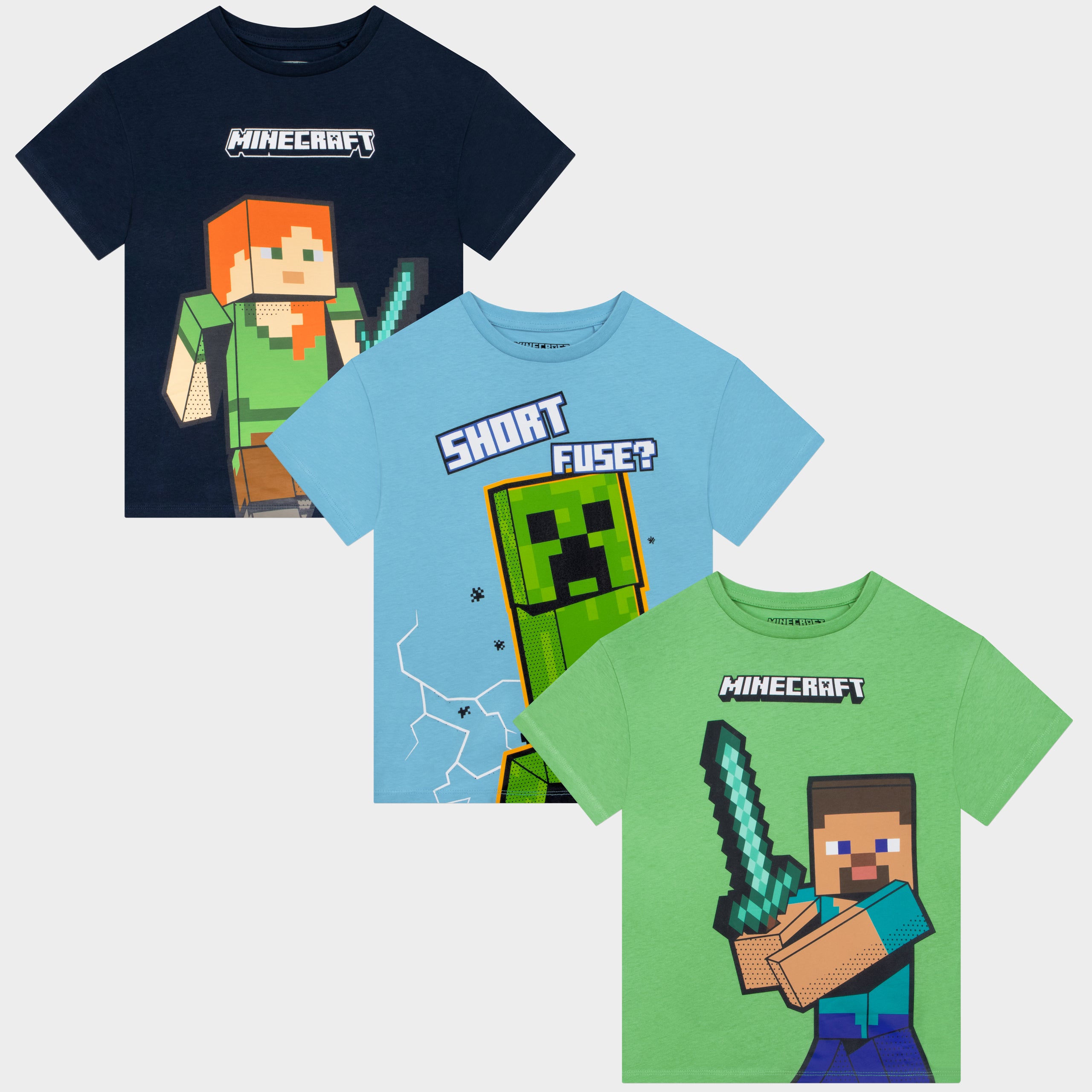 Minecraft T-Shirts - 3 Pack
