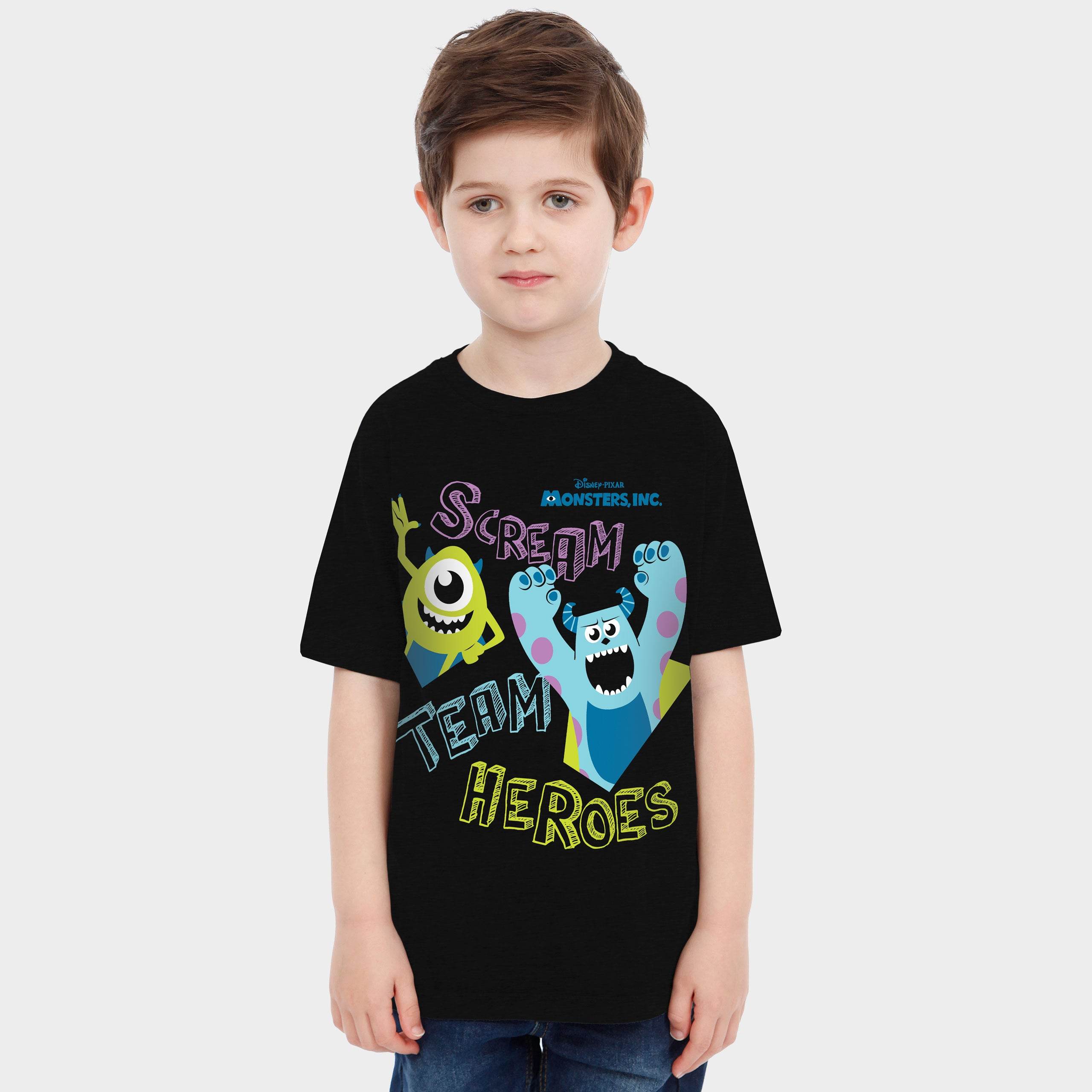Monsters Inc T-Shirt - Black Scream Team Heroes - Character.com