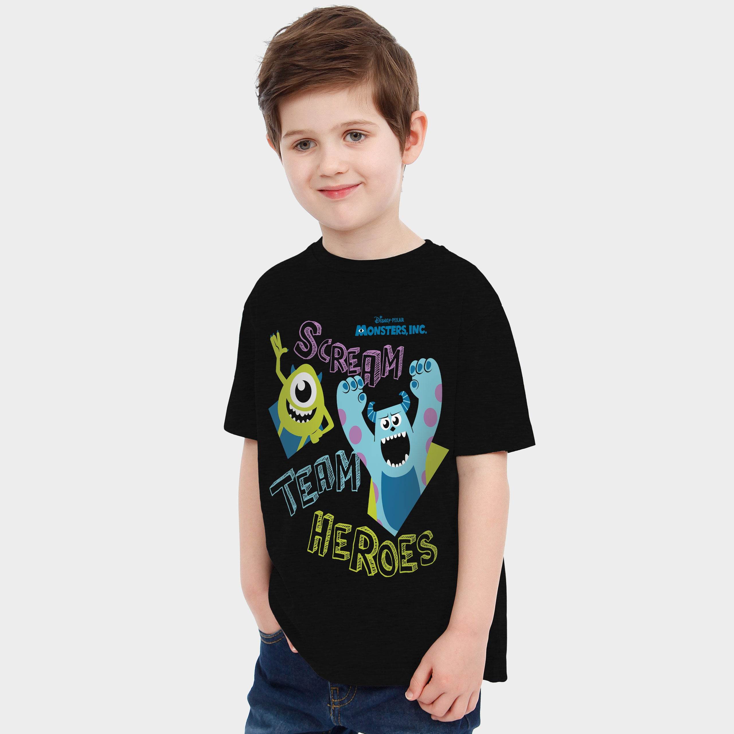 Monsters Inc T-Shirt - Black Scream Team Heroes - Character.com