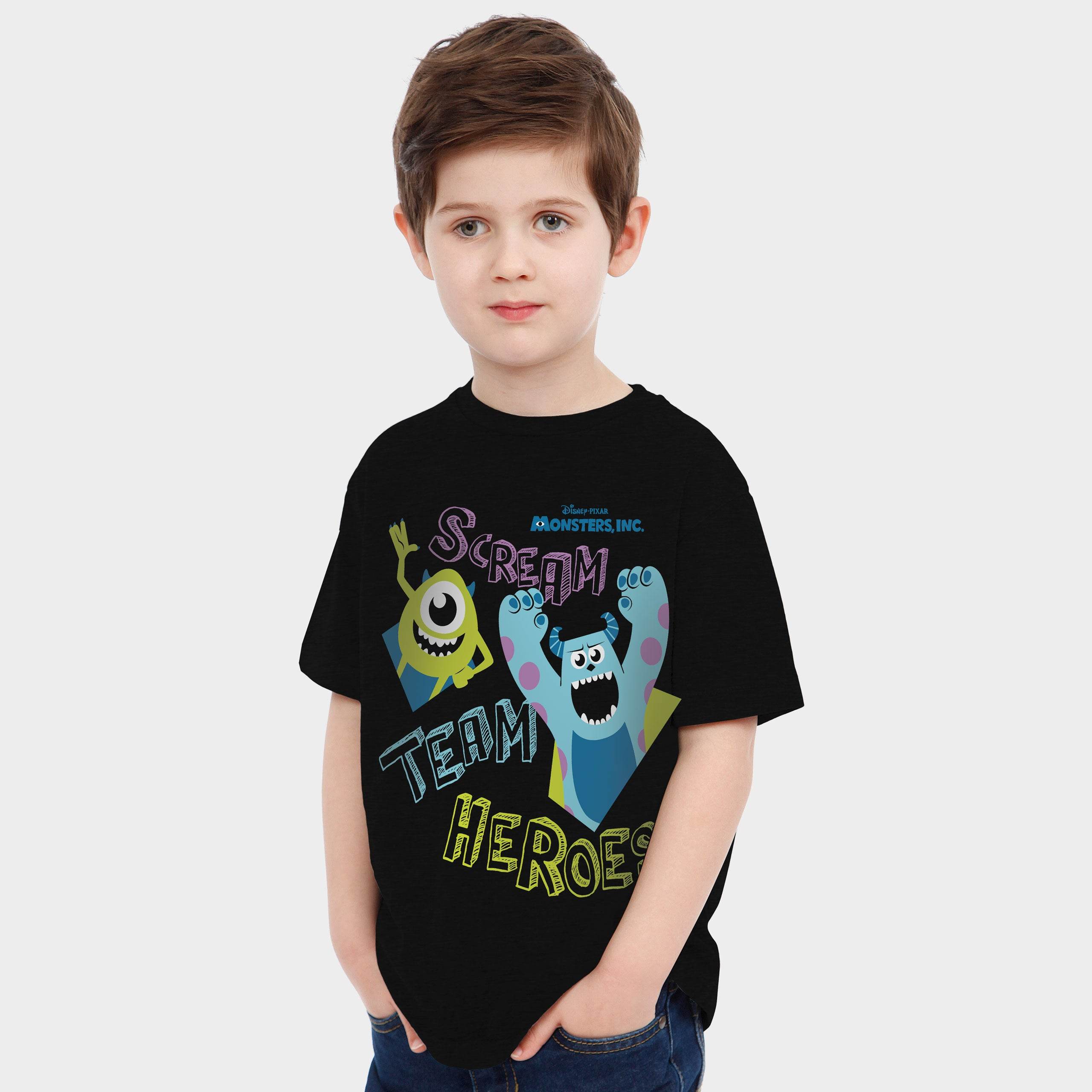 Monsters Inc T-Shirt - Black Scream Team Heroes - Character.com
