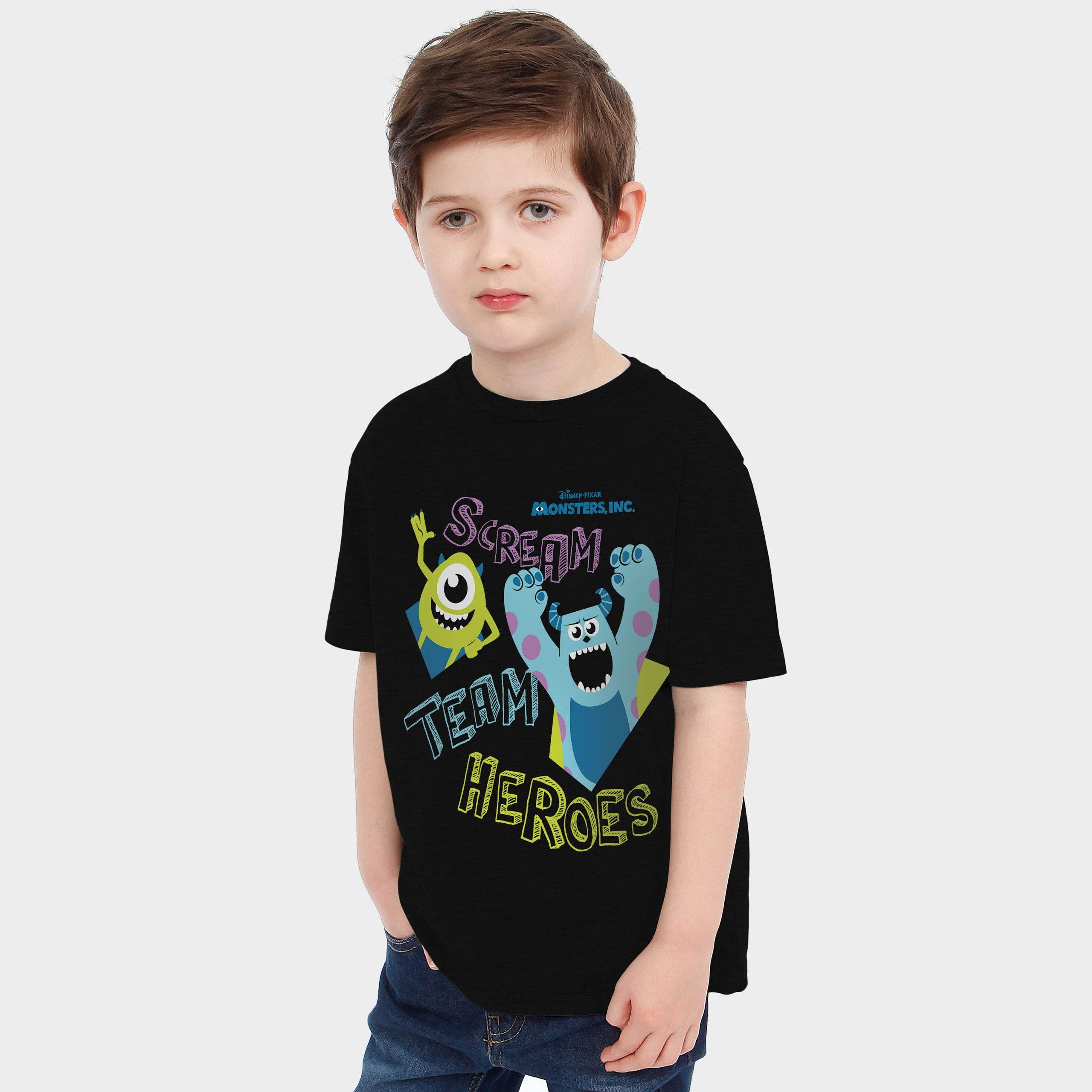 Monsters Inc T-Shirt - Black Scream Team Heroes - Character.com