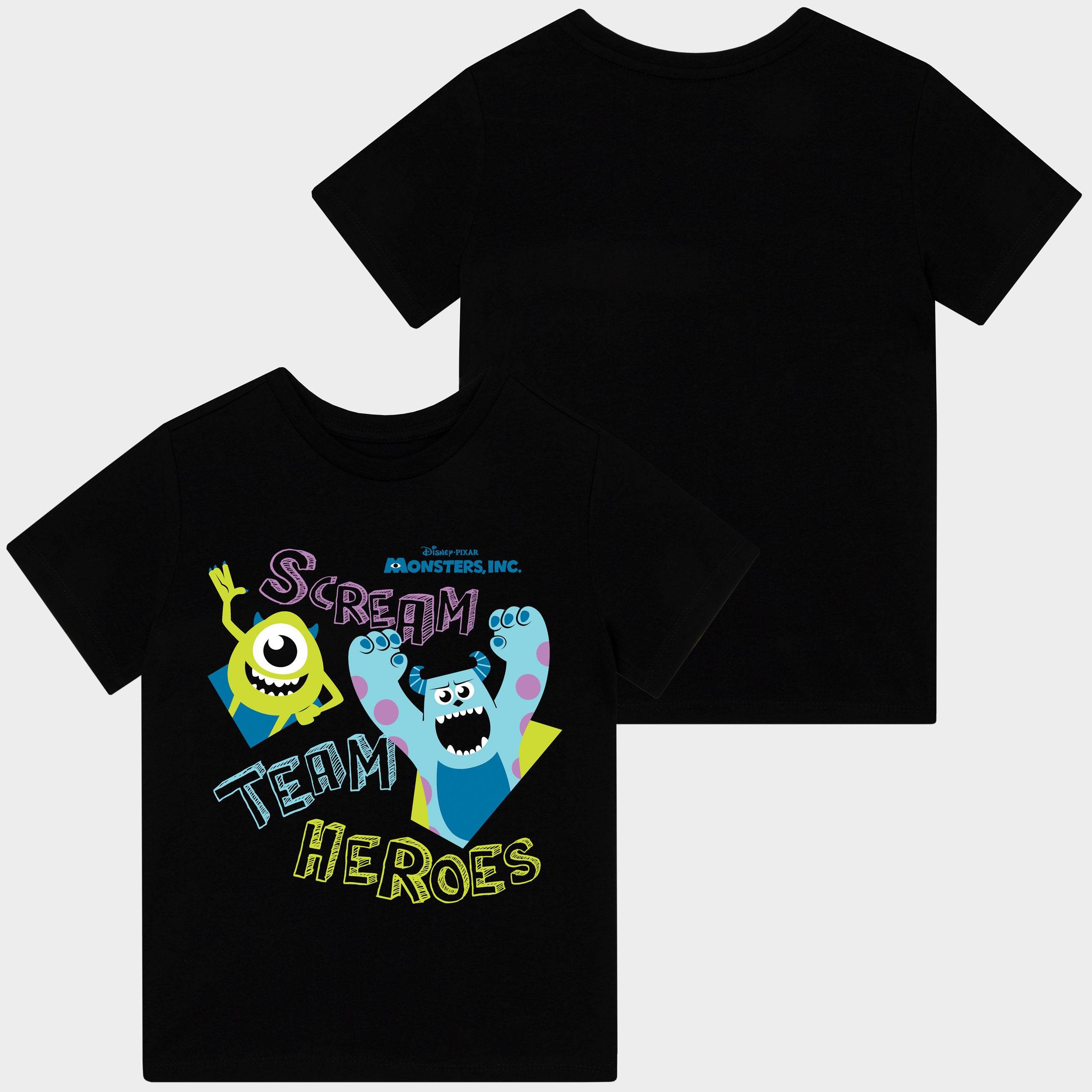 Monsters Inc T-Shirt - Black Scream Team Heroes - Character.com