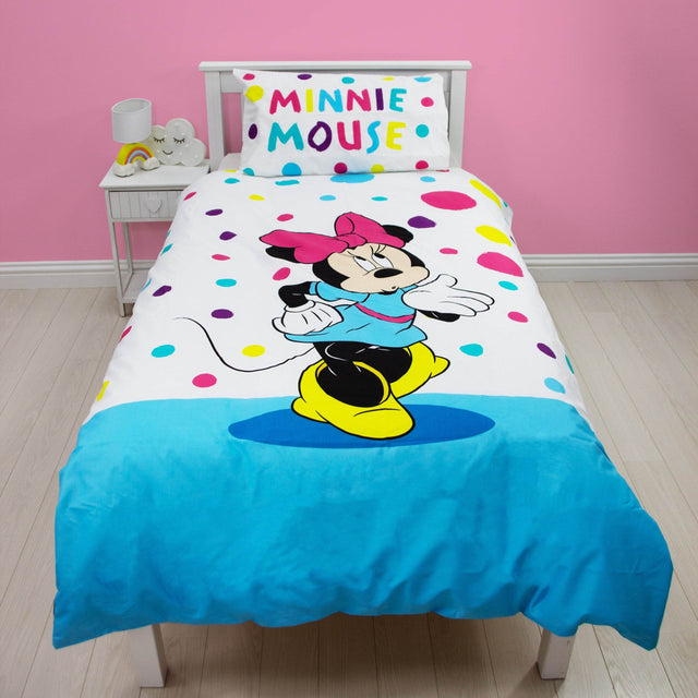 Disney Minnie Mouse Single Duvet Cover and Pillowcase Set - Character.com