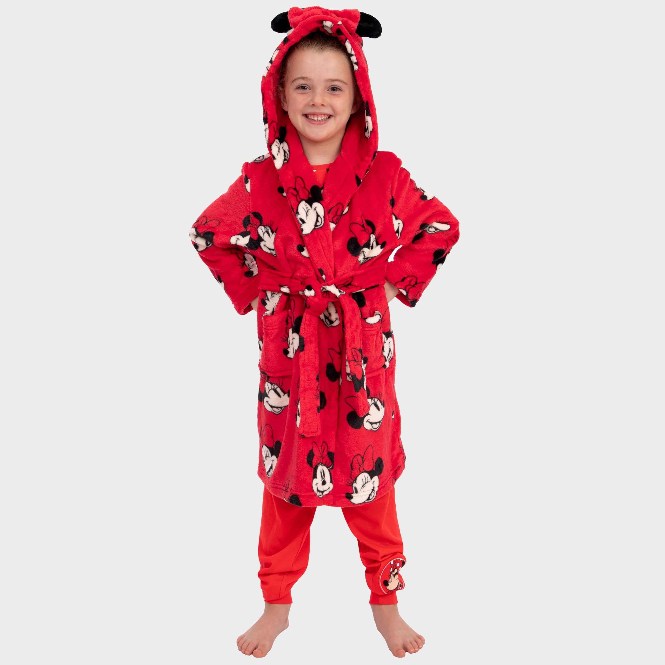 Minnie Mouse Dressing Gown - 3D Ears And Bow
