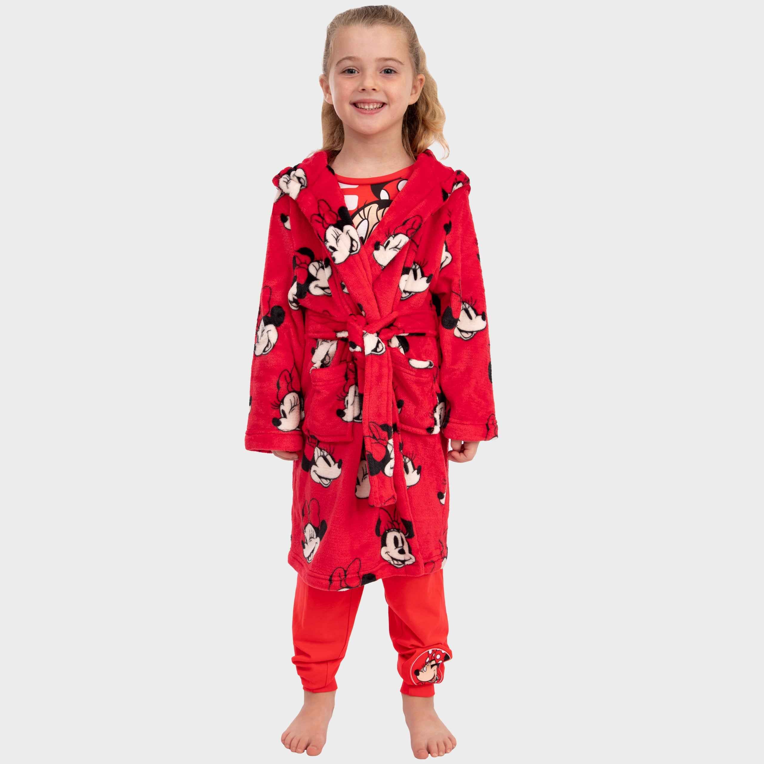 Minnie Mouse Dressing Gown - 3D Ears And Bow