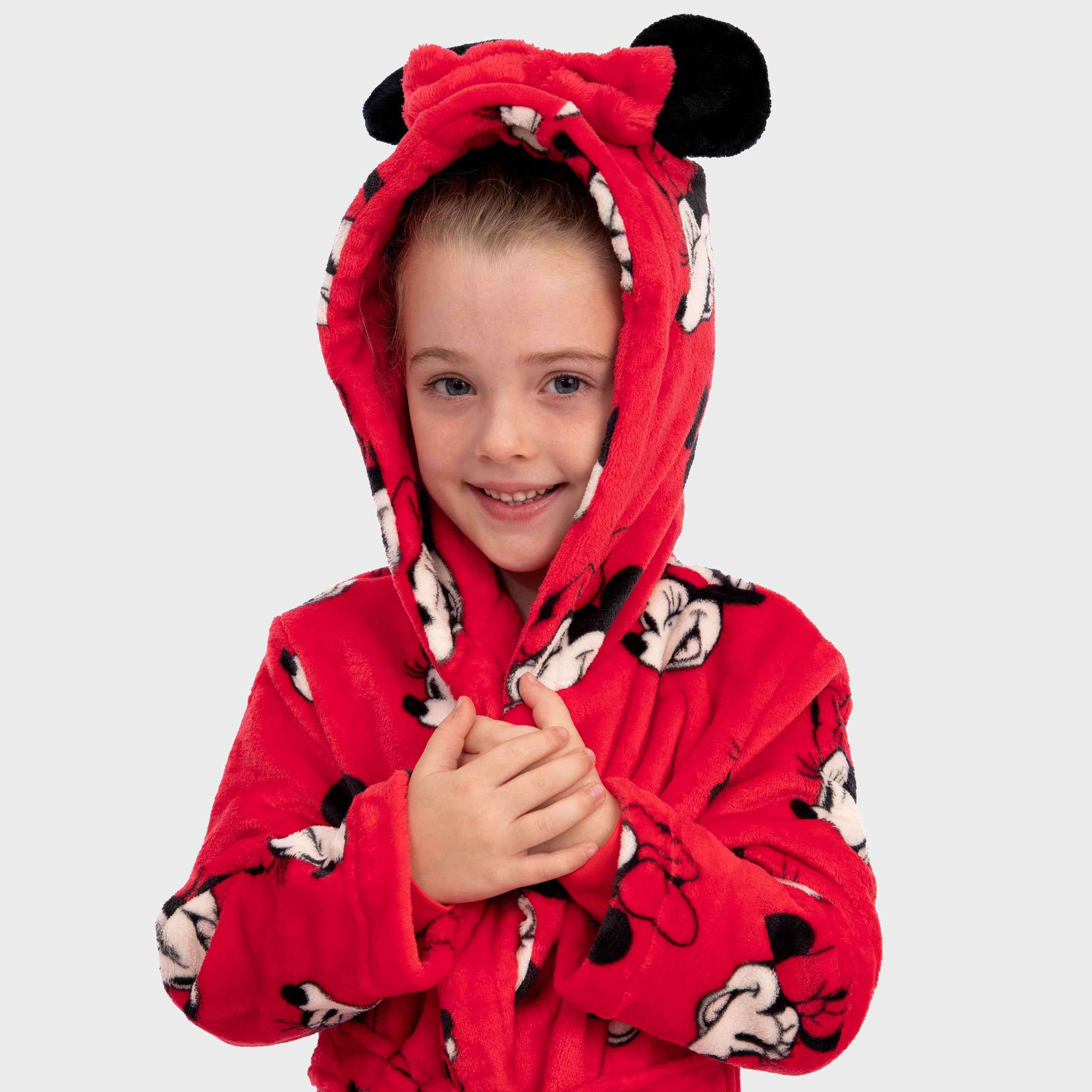 Minnie Mouse Dressing Gown - 3D Ears And Bow