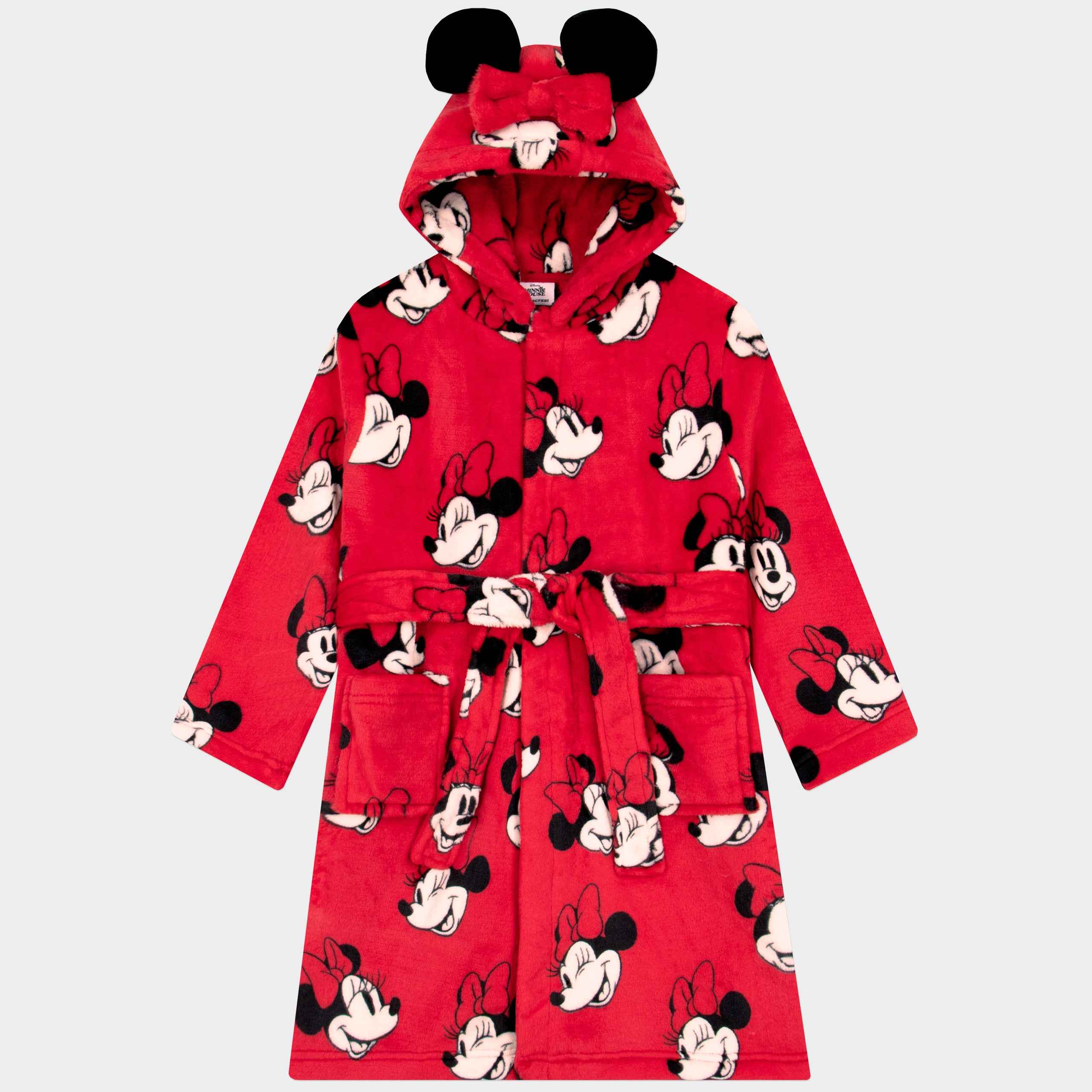 Minnie Mouse Dressing Gown - 3D Ears And Bow