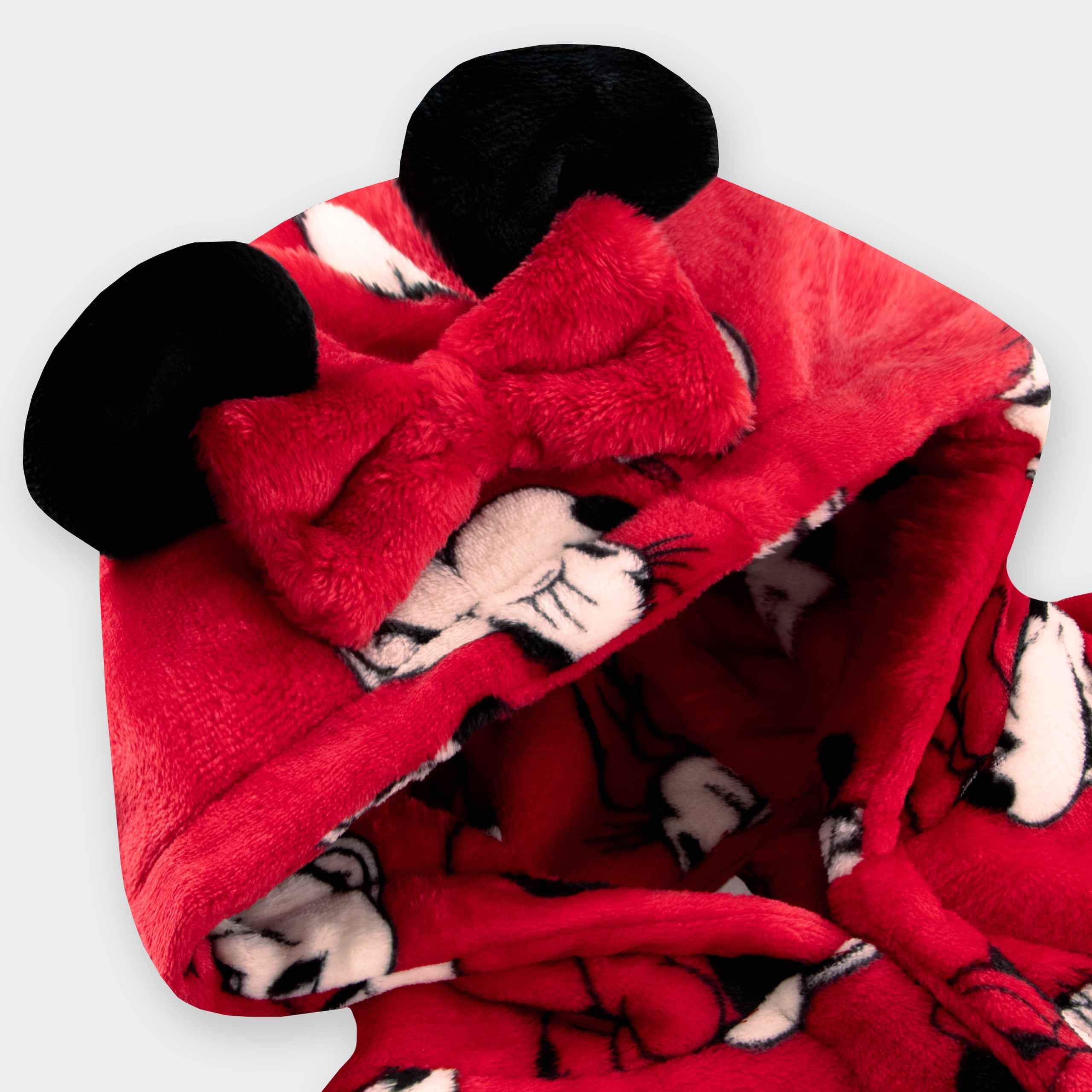Minnie Mouse Dressing Gown - 3D Ears And Bow