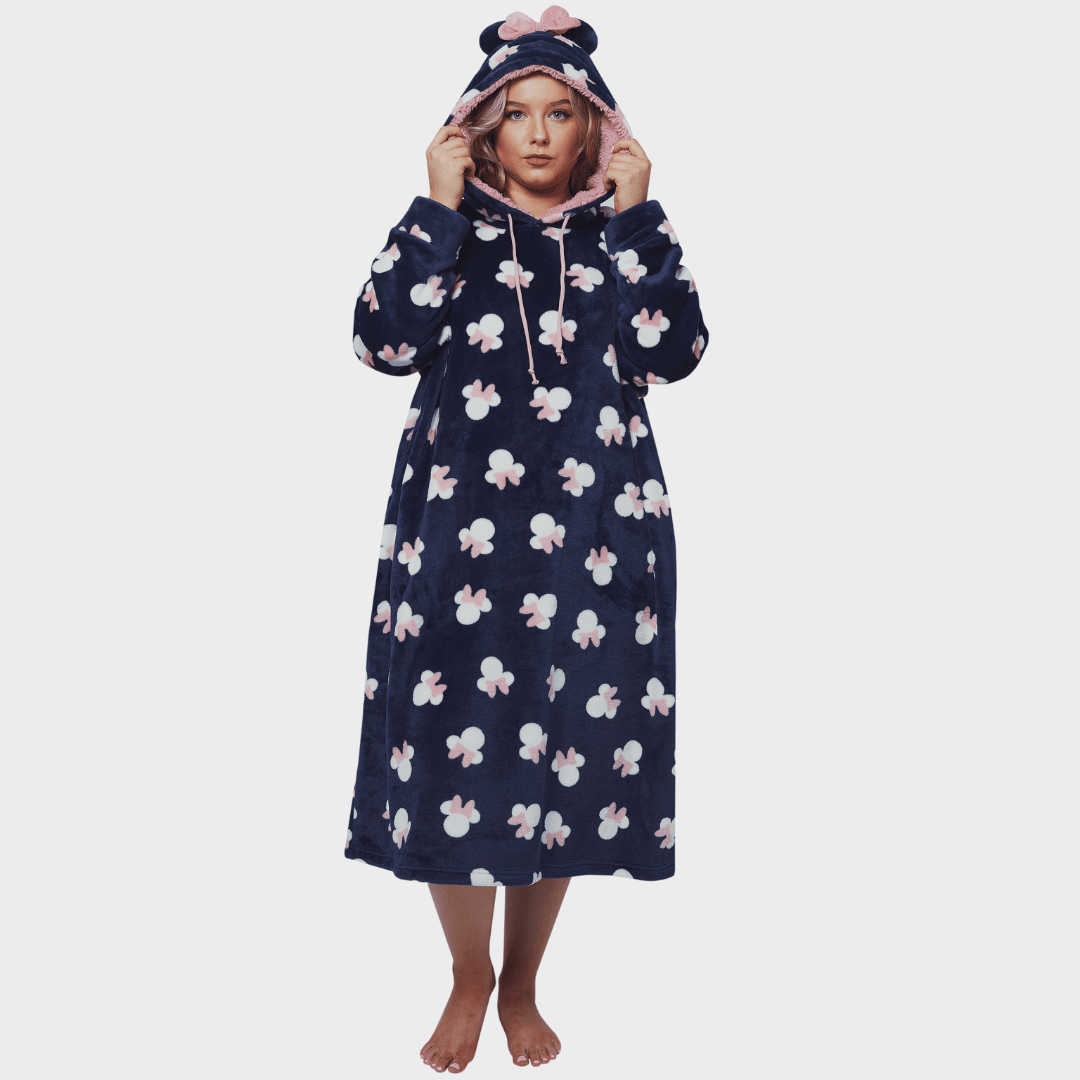 Womens Minnie Mouse Fleece Hoodie Blanket - Character.com