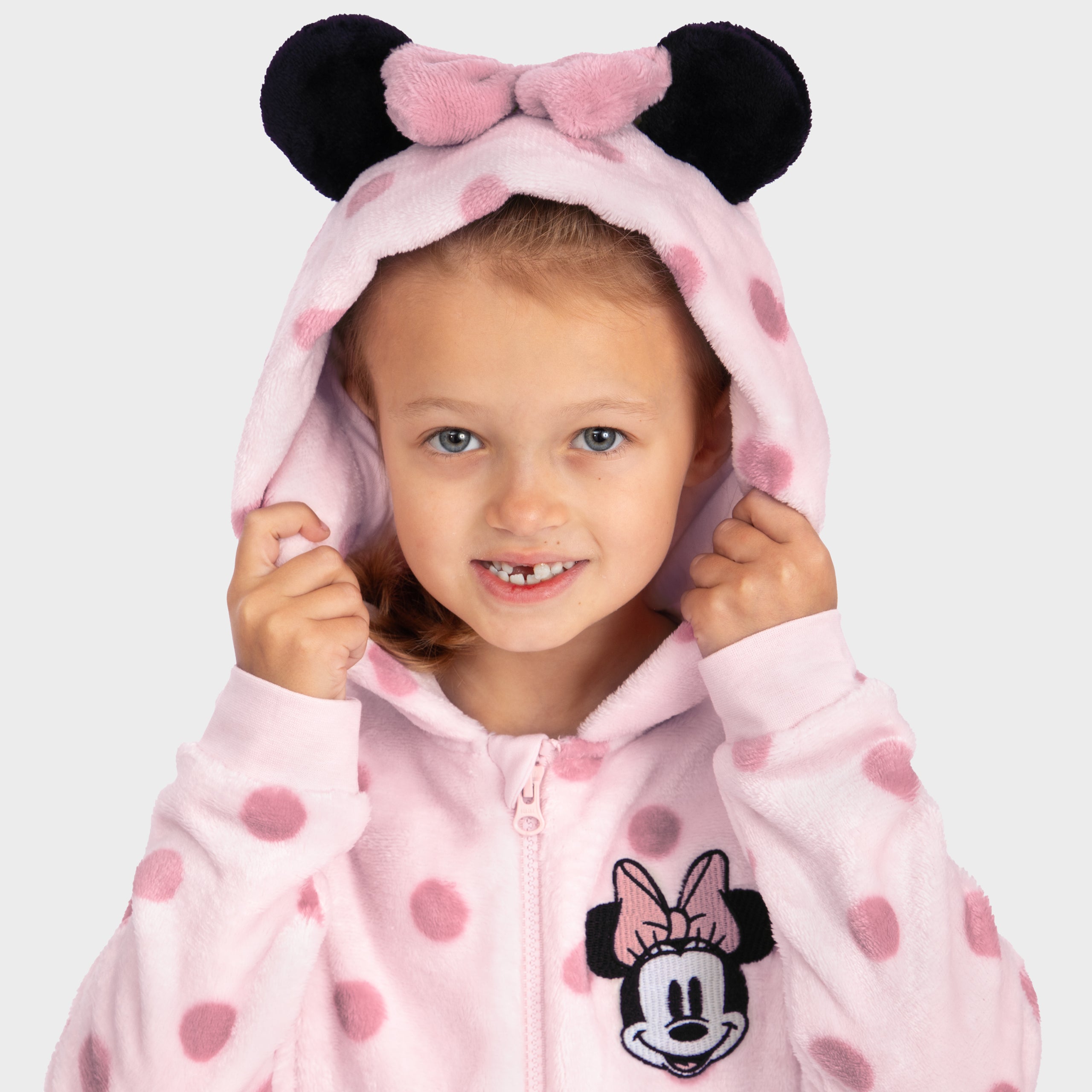 Disney Minnie Mouse Onesie With 3D Ears And Bow